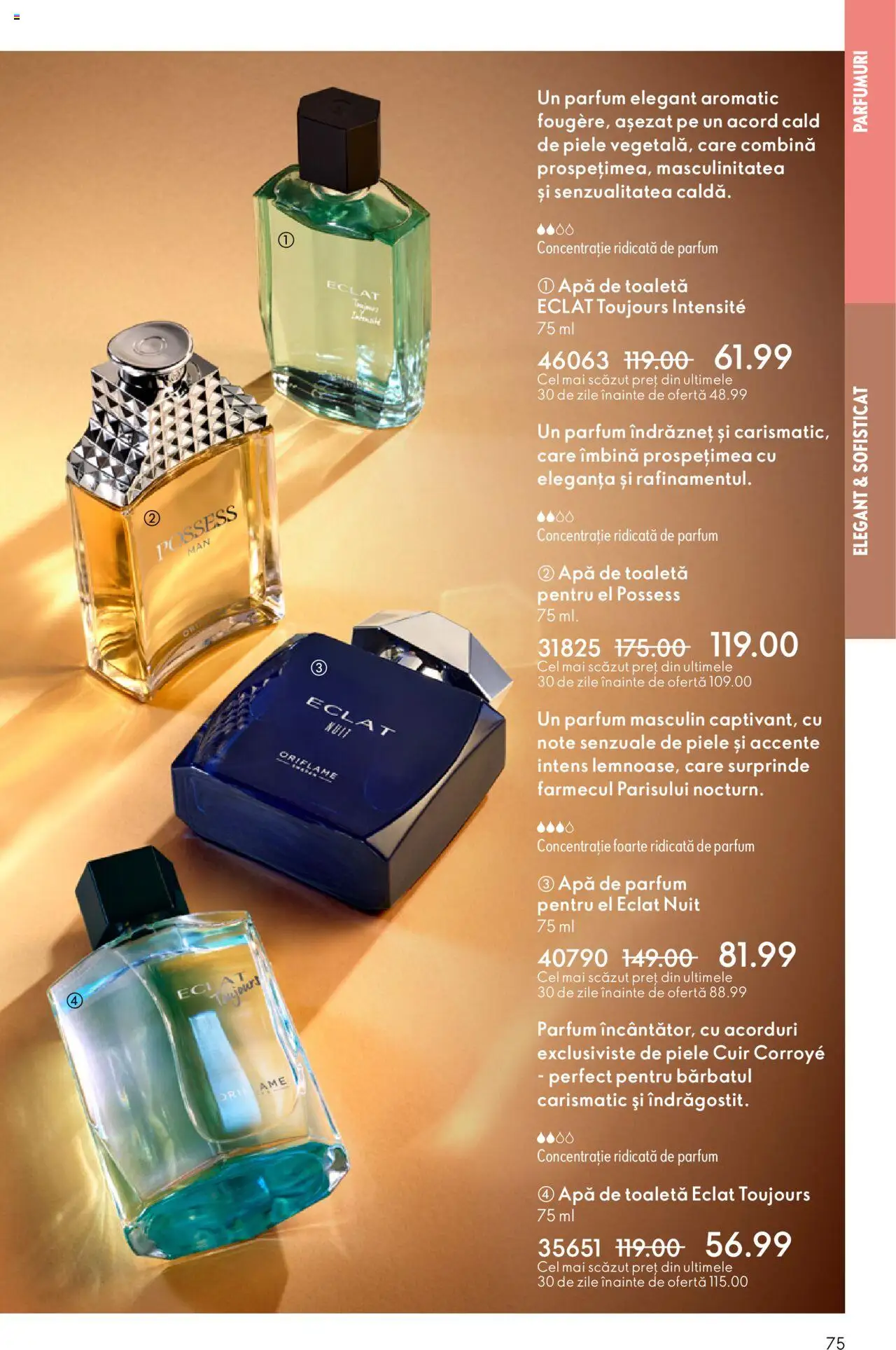 Catalog Oriflame 1 - 20 Octombrie 2025 | Pagina 75 | Produse: Toaletă, Parfum, Apă de toaletă, Apă