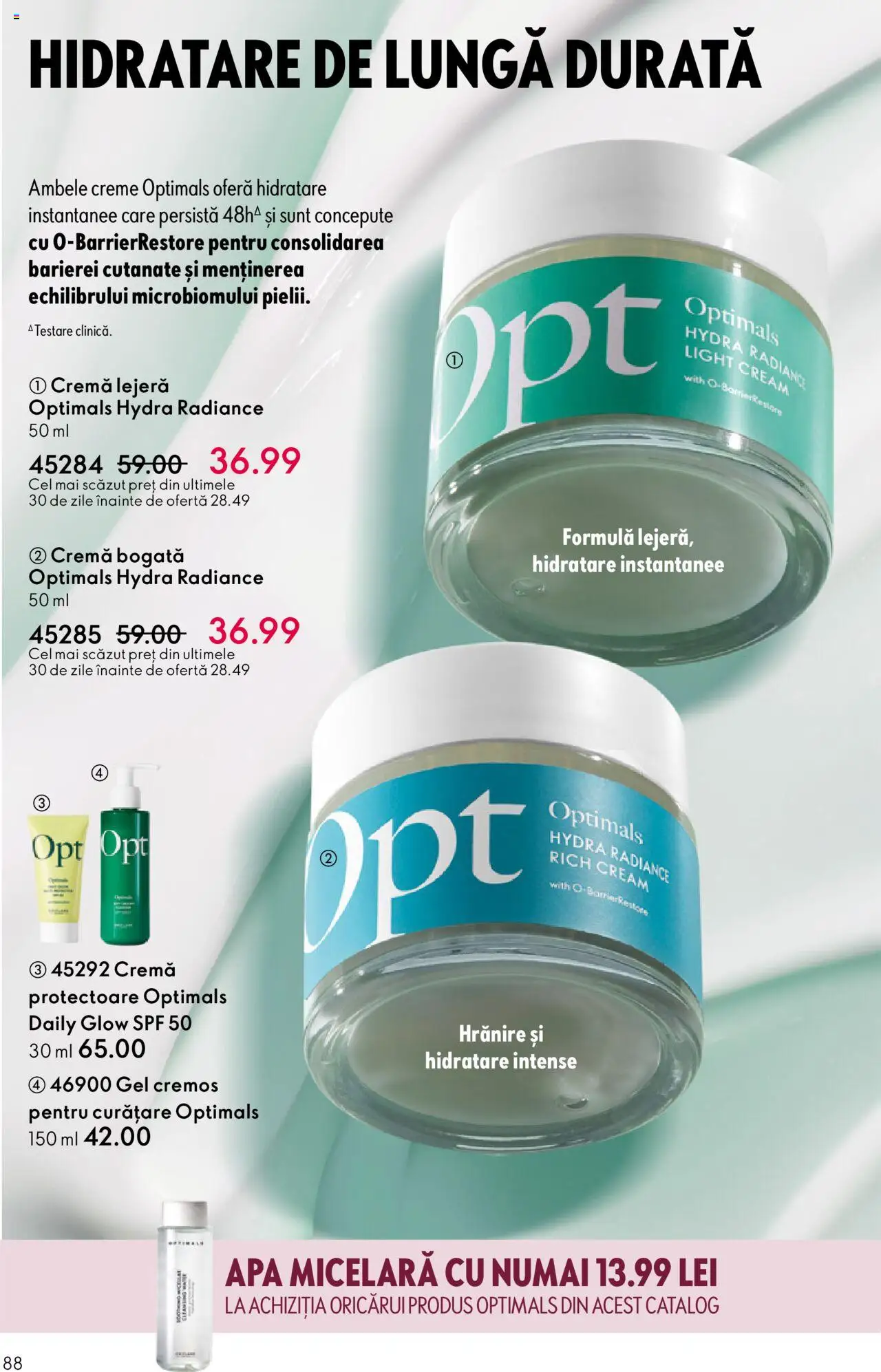 Catalog Oriflame 1 - 20 Octombrie 2025 | Pagina 88 | Produse: Cremă, Apă micelară, Apă
