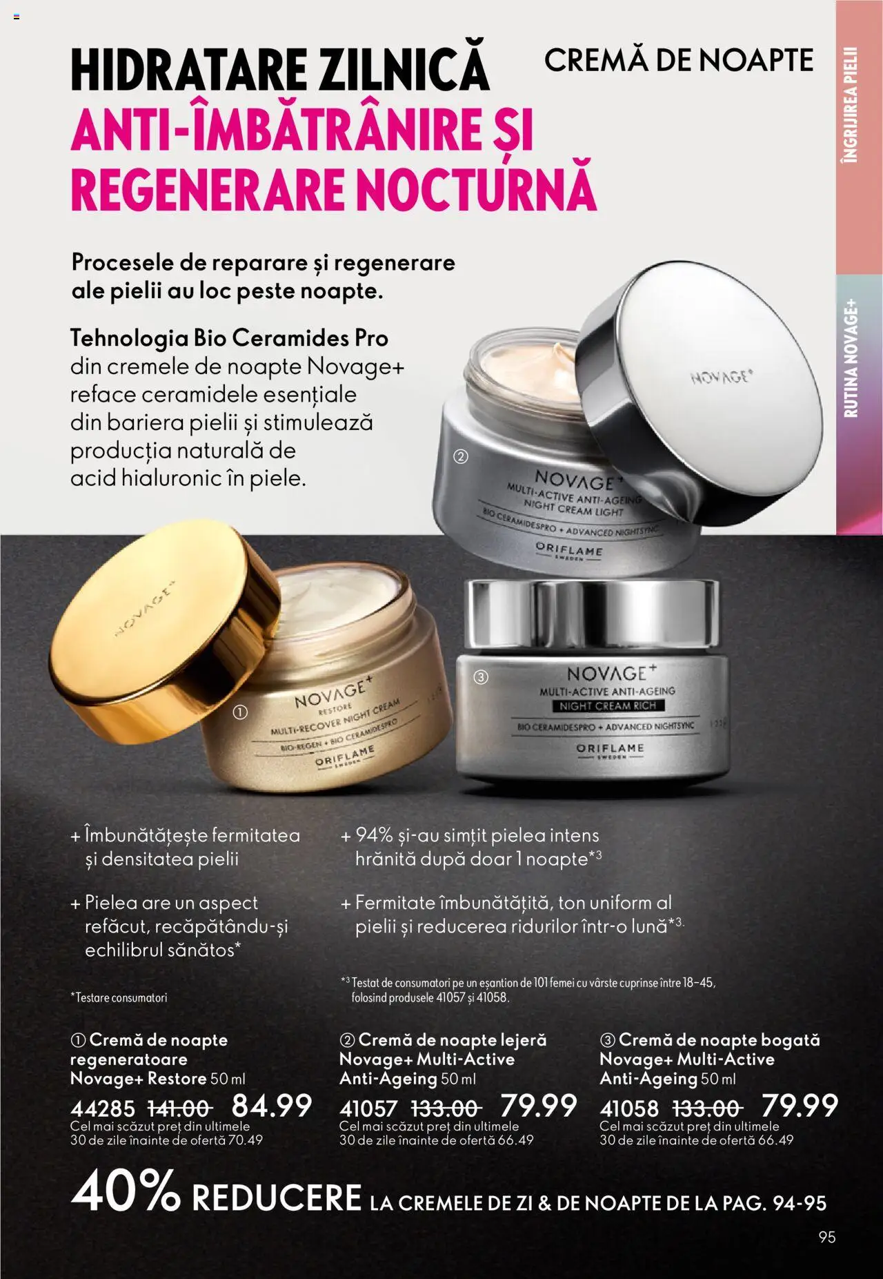 Catalog Oriflame 1 - 20 Octombrie 2025 | Pagina 95 | Produse: Şerit ödül, Cremă de noapte, Cremă, Pește