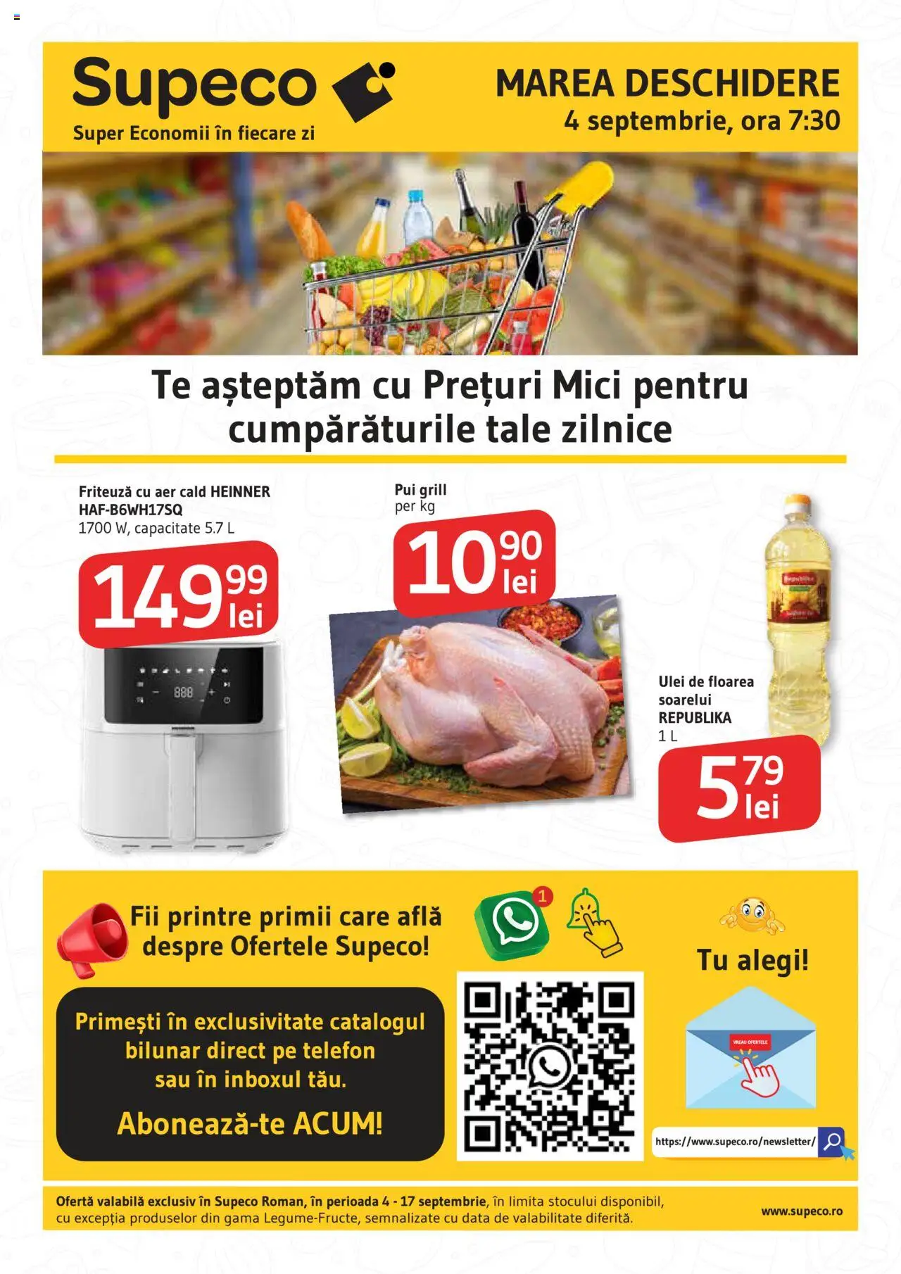 Catalog Supeco 4 - 16 Septembrie 2025 | Pagina 1 | Produse: Ginseng, Grill, Friteuză, Ulei