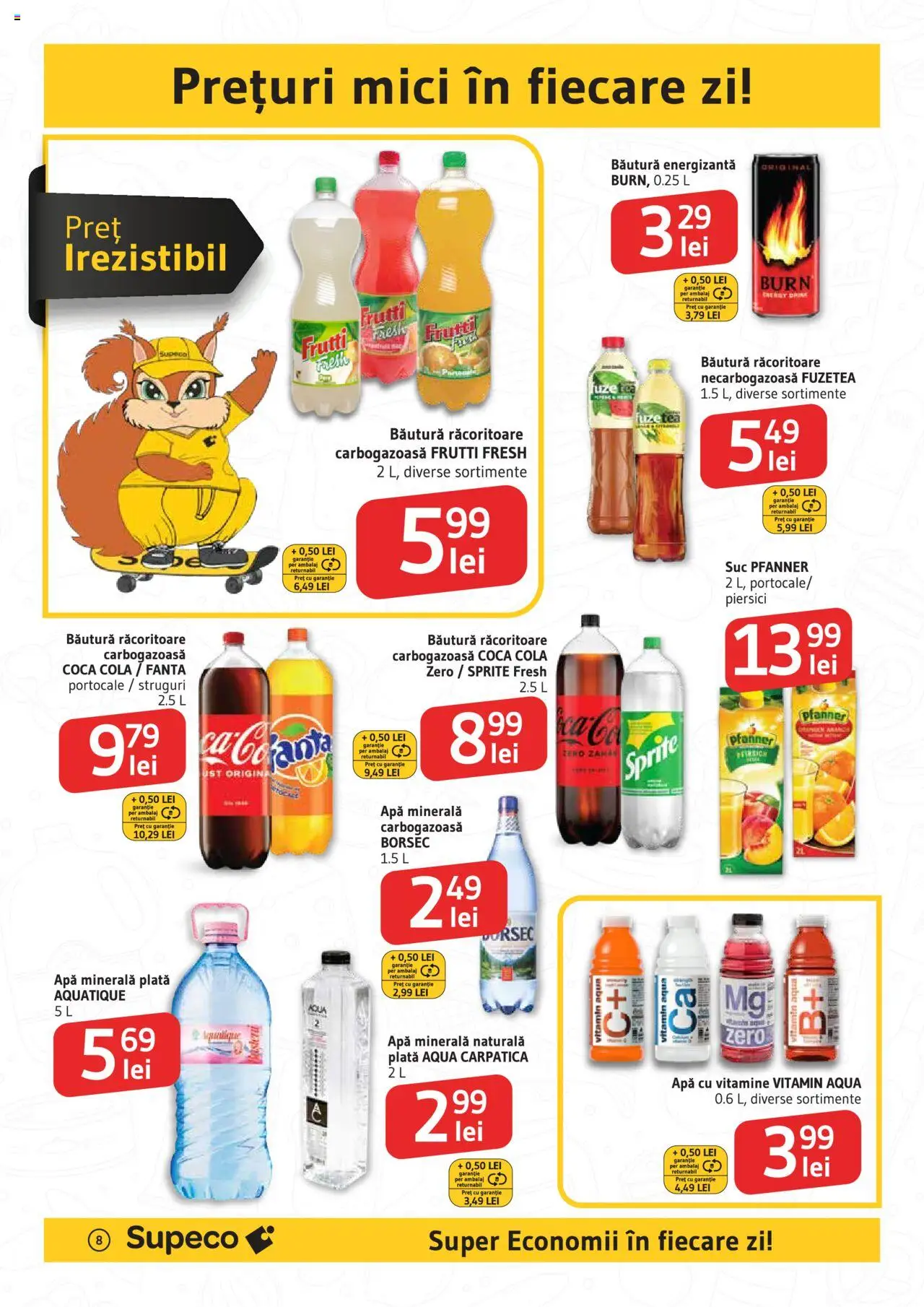 Catalog Supeco 4 - 16 Septembrie 2025 | Pagina 8 | Produse: Mici, Amerikan servis, Băutură energizantă, Apă