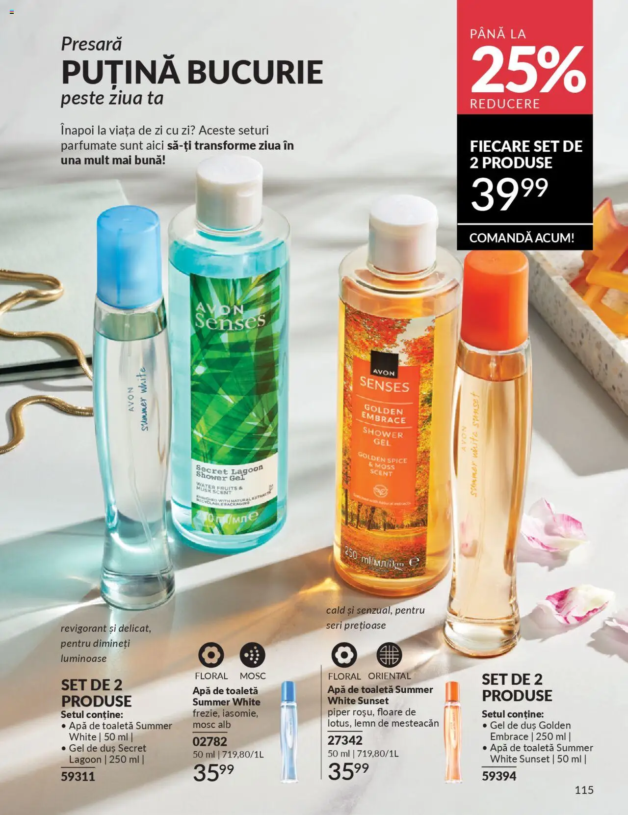 Catalog Avon 1 - 29 Septembrie 2025 | Pagina 115 | Produse: Duș, Pește, Apă, Piper