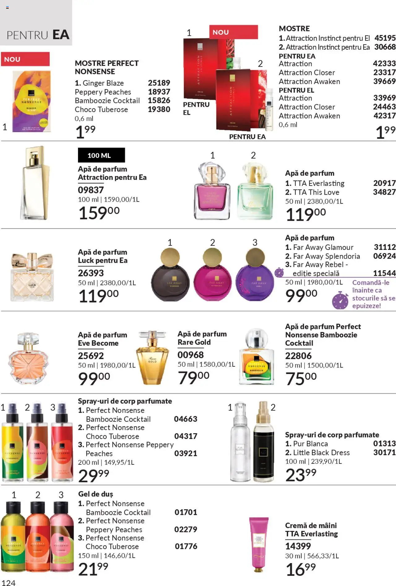 Catalog Avon 1 - 29 Septembrie 2025 | Pagina 124 | Produse: Apă de parfum, Duș, Parfum, Cocktail
