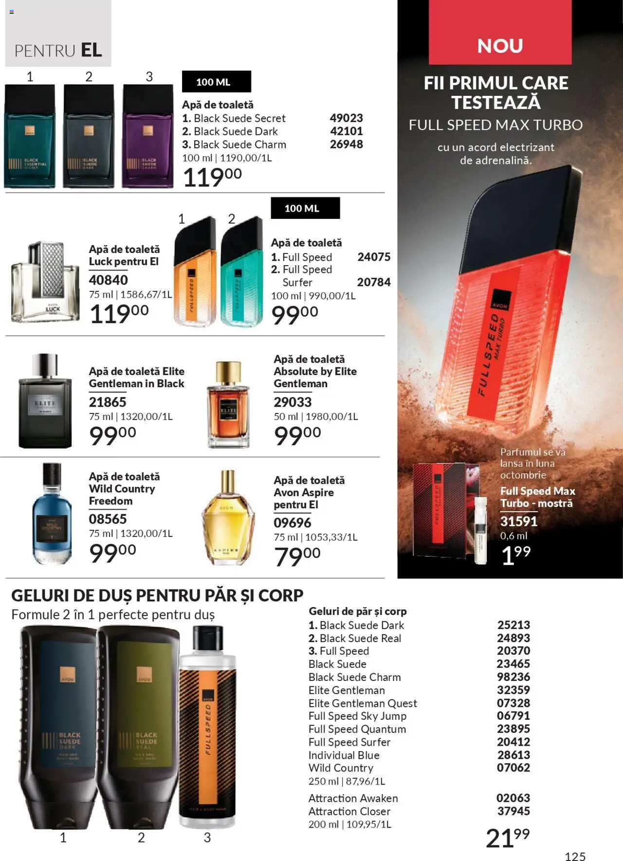 Catalog Avon 1 - 29 Septembrie 2025 | Pagina 125 | Produse: Toaletă, Duș, Apă de toaletă, Apă