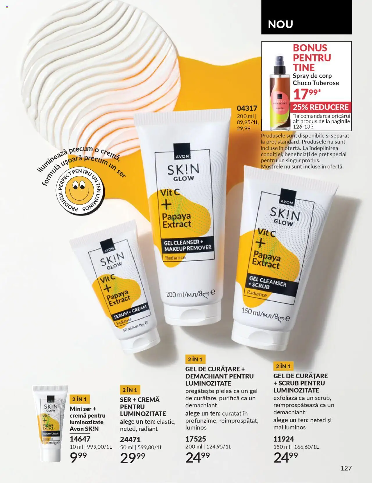 Catalog Avon 1 - 29 Septembrie 2025 | Pagina 127 | Produse: Serum, Gel de curățare, Scrub, Cremă
