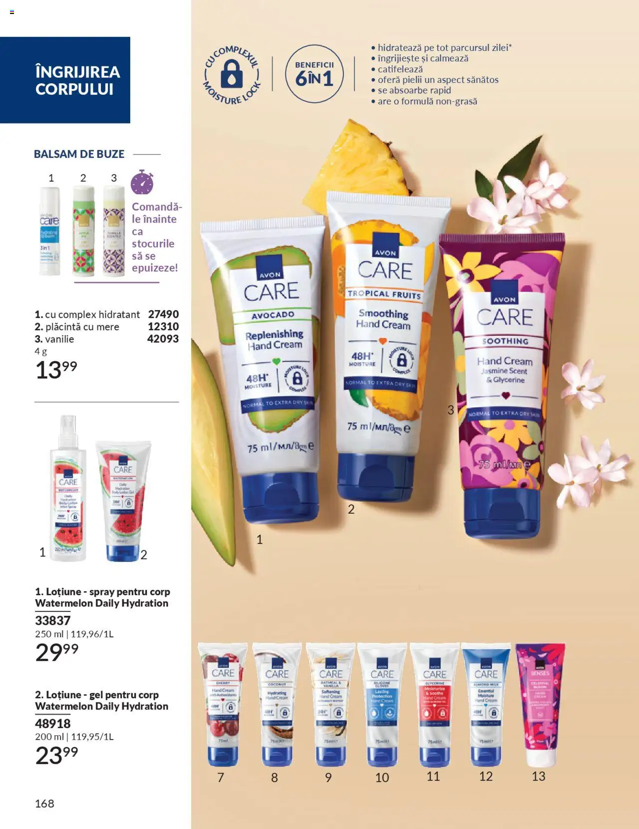 Catalog Avon 1 - 29 Septembrie 2025 | Pagina 168 | Produse: Body, Plăcintă, Mere, Avocado