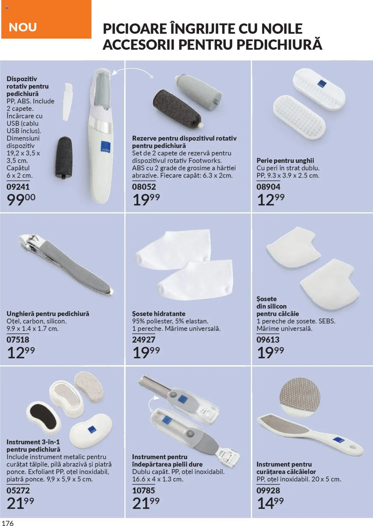 Catalog Avon 1 - 29 Septembrie 2025 | Pagina 176 | Produse: Cablu, Usb, Perie, Șosete