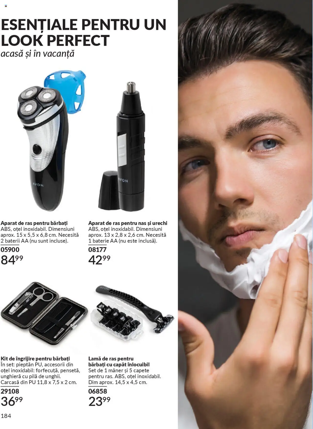 Catalog Avon 1 - 29 Septembrie 2025 | Pagina 184 | Produse: Trimmer, Lamă de ras, Carcasă, Aparat De Ras