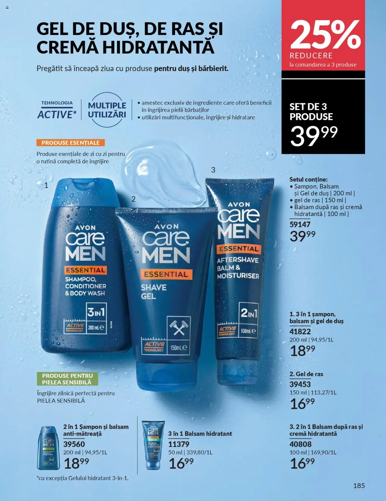 Catalog Avon 1 - 29 Septembrie 2025 | Pagina 185 | Produse: Gel de ras, Șampon, Balsam, Gel de duș
