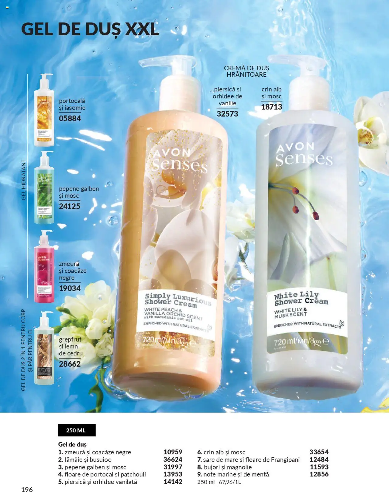 Catalog Avon 1 - 29 Septembrie 2025 | Pagina 196 | Produse: Pepene Galben, Cremă, Gel de duș, Sare