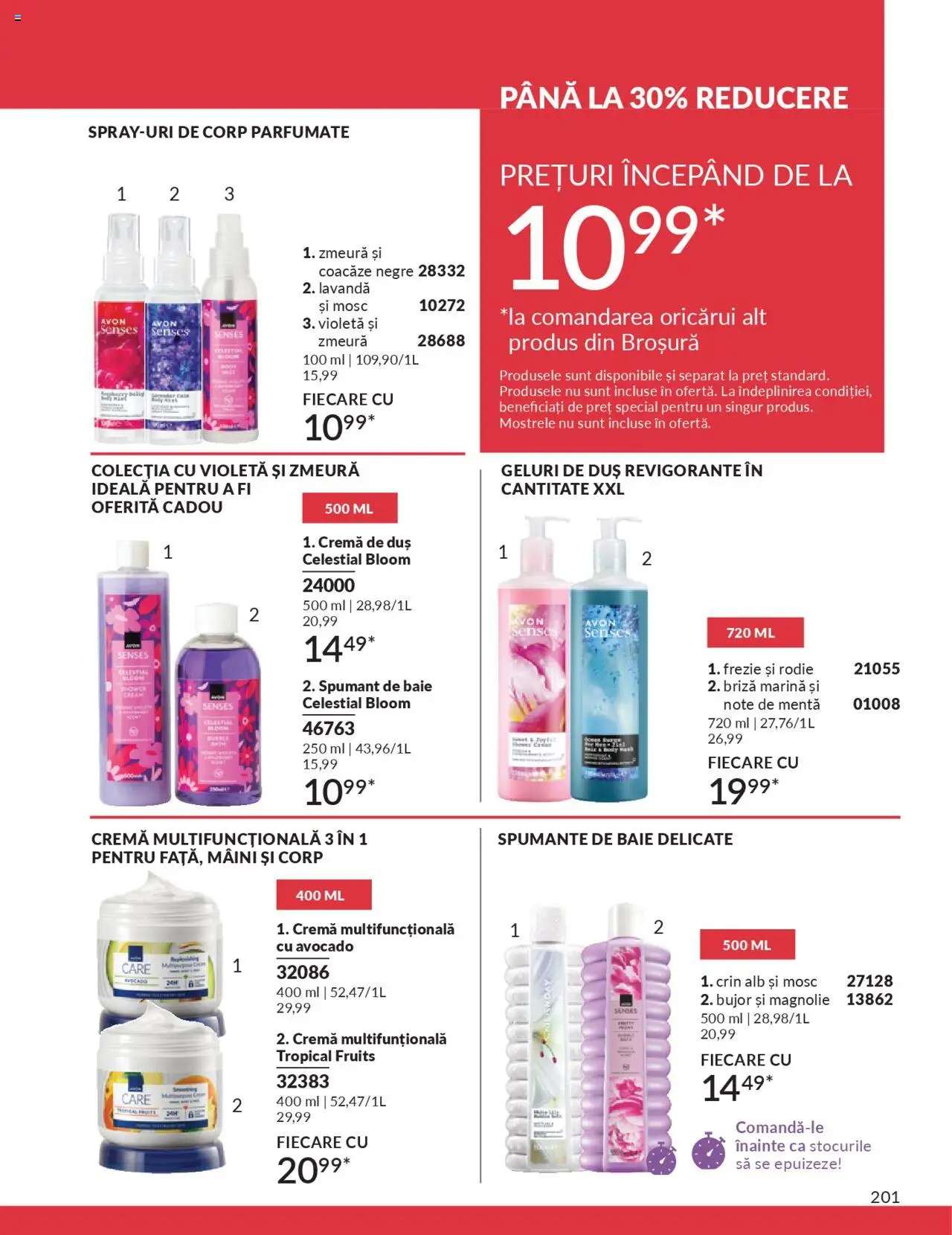 Catalog Avon 1 - 29 Septembrie 2025 | Pagina 201 | Produse: Duș, Gel de duș, Avocado, Spumant de baie