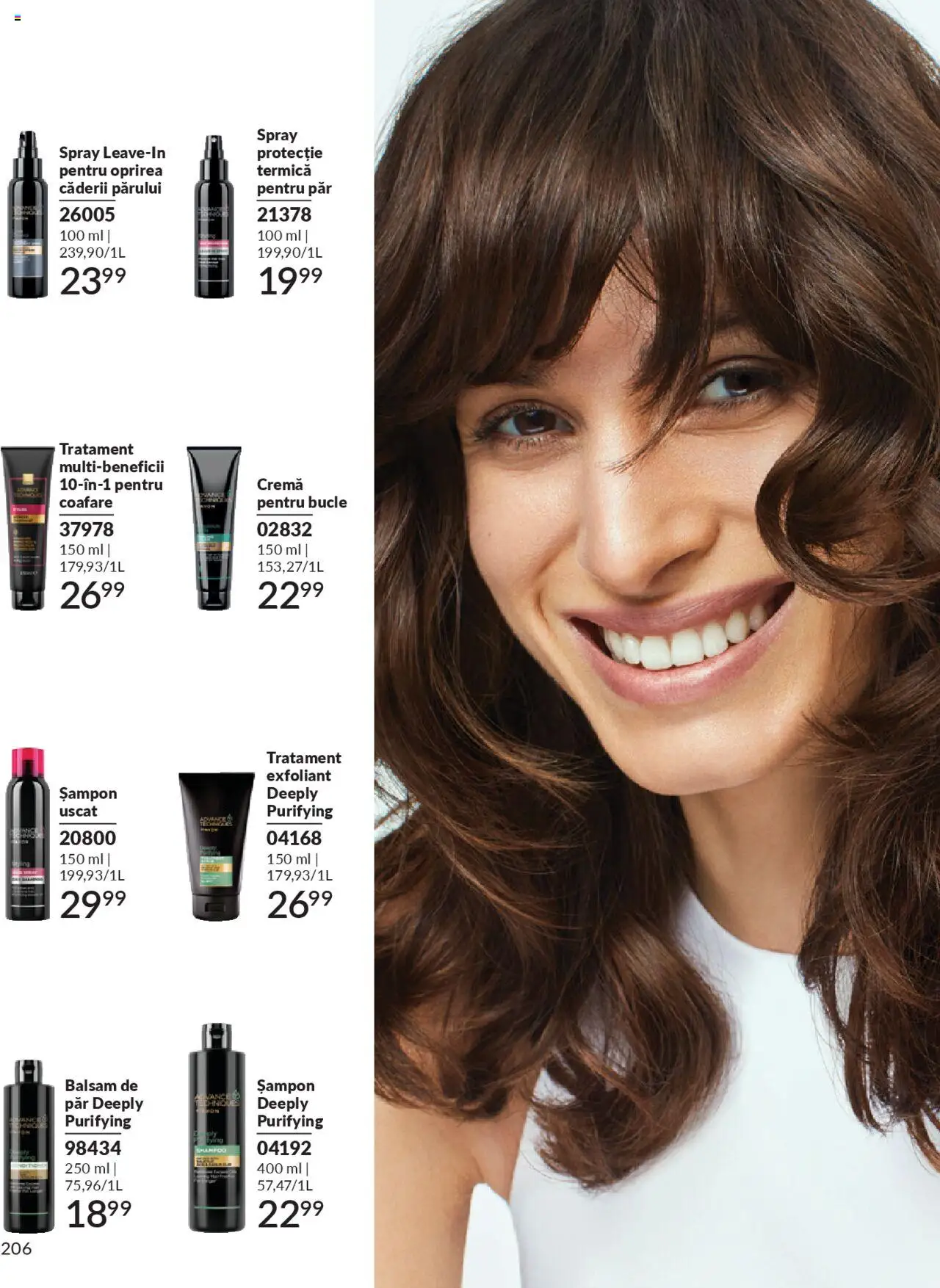 Catalog Avon 1 - 29 Septembrie 2025 | Pagina 206 | Produse: Șampon, Cremă, Șampon uscat, Protecție termică pentru păr