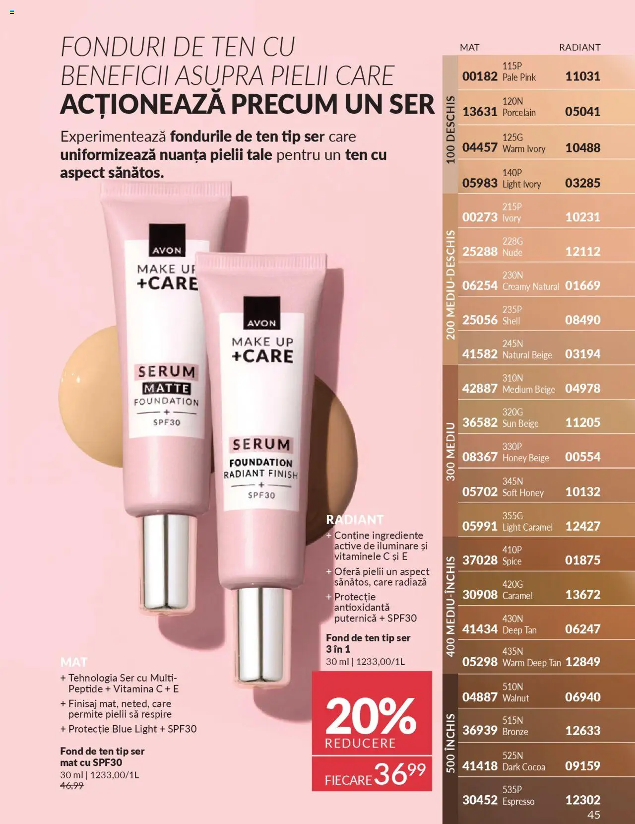 Catalog Avon 1 - 29 Septembrie 2025 | Pagina 45 | Produse: Fond de ten, Serum