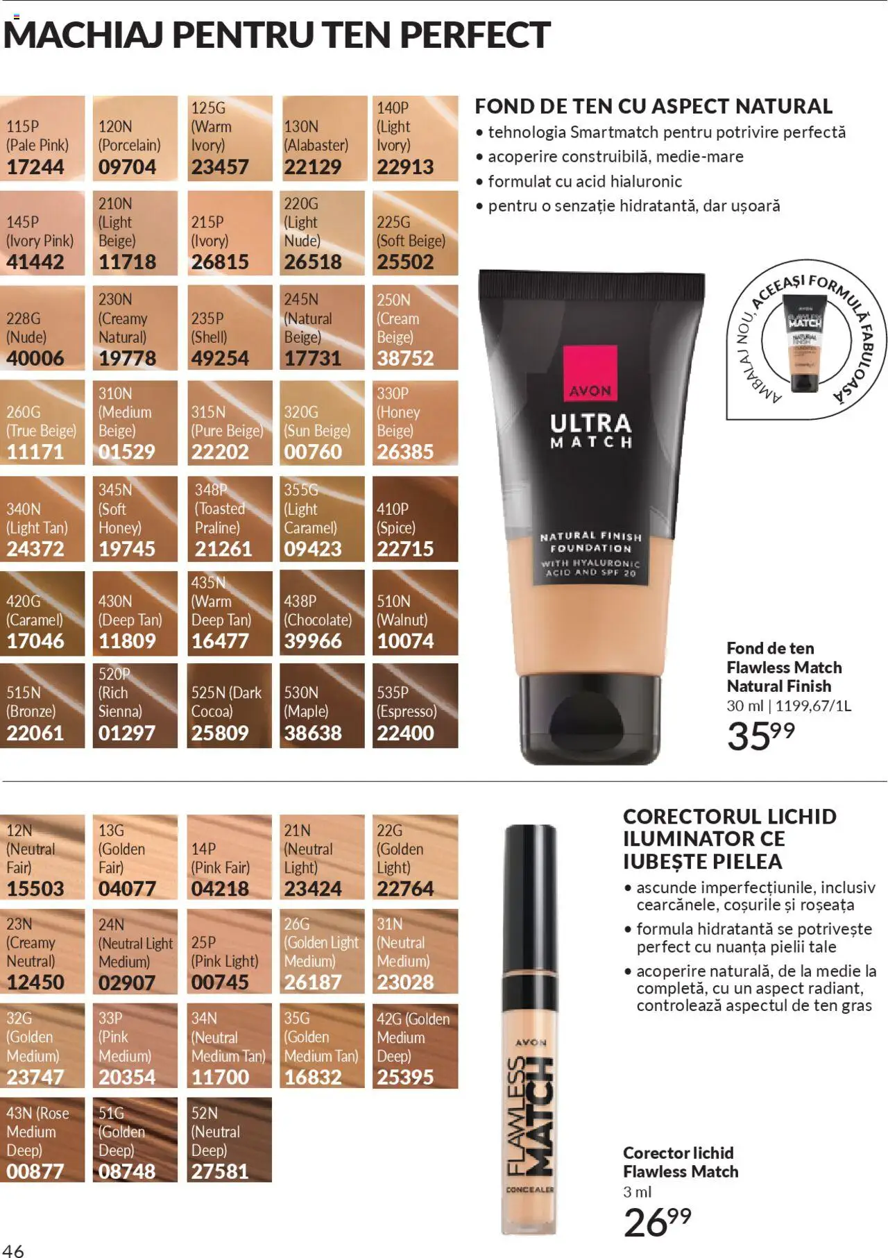 Catalog Avon 1 - 29 Septembrie 2025 | Pagina 46 | Produse: Machiaj, Concealer, Iluminator, Praline