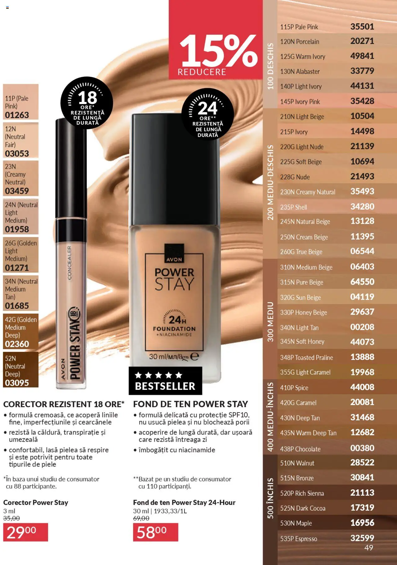 Catalog Avon 1 - 29 Septembrie 2025 | Pagina 49 | Produse: Fond de ten, Concealer, Praline