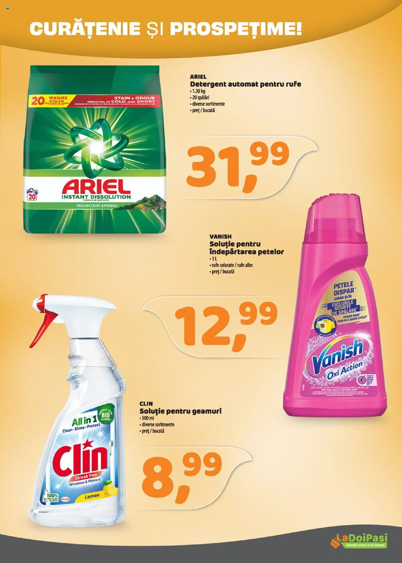 Catalog La Doi Pași 1 - 29 Septembrie 2025 | Pagina 13 | Produse: Kedi Ödül Oyuncakları, Detergent, Çelik Mama ve Su Kabı, Apă