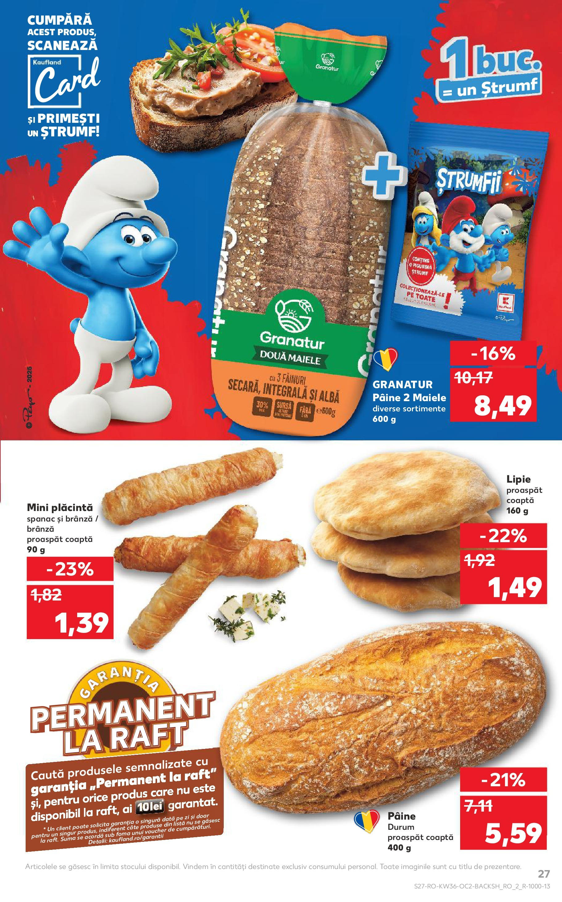 Catalog Kaufland 3 - 8 Septembrie 2025 | Pagina 27 | Produse: Raft, Plăcintă, Brânză, Pâine