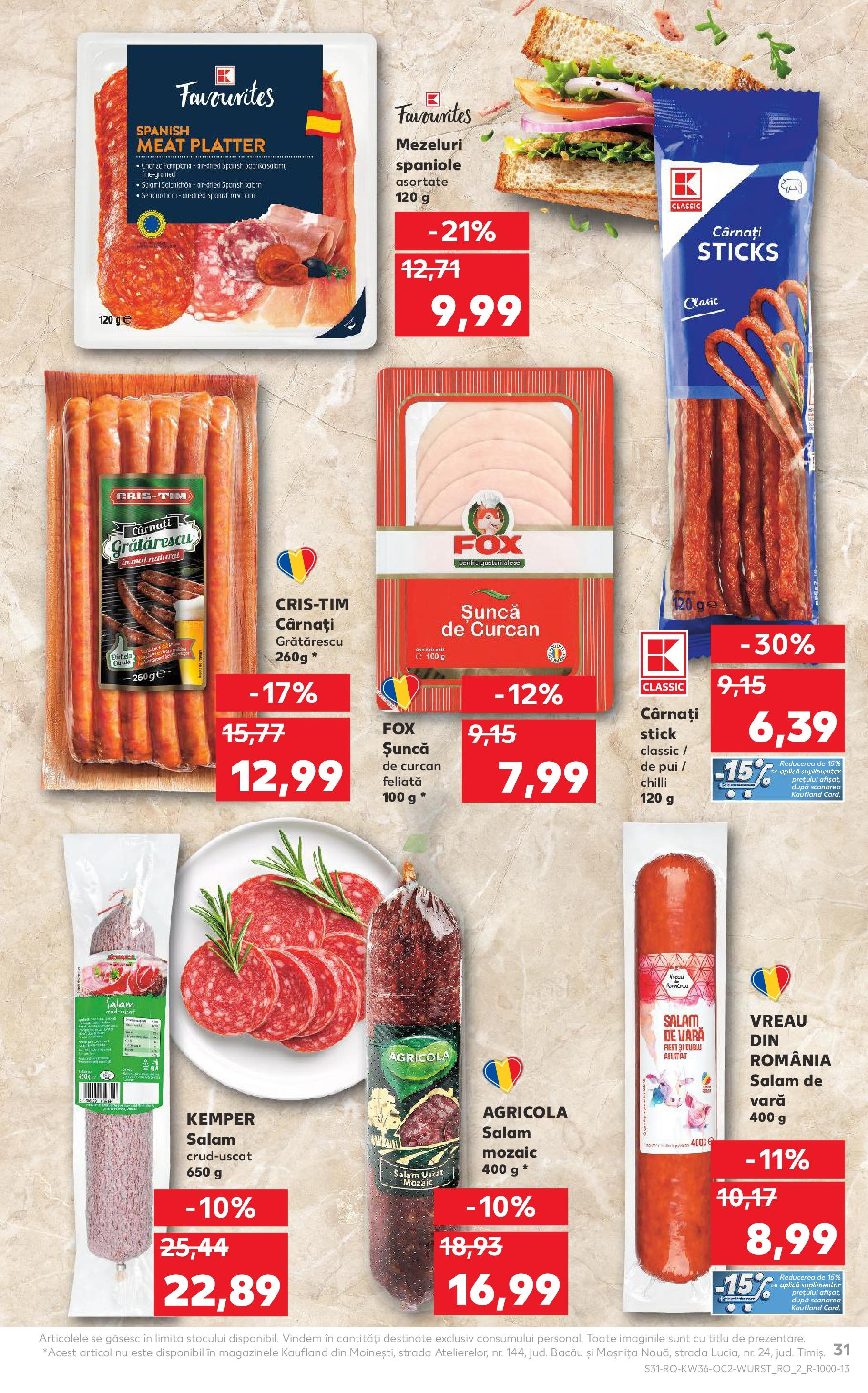 Catalog Kaufland 3 - 8 Septembrie 2025 | Pagina 31 | Produse: Chilli, Salam, Șuncă, Cârnați