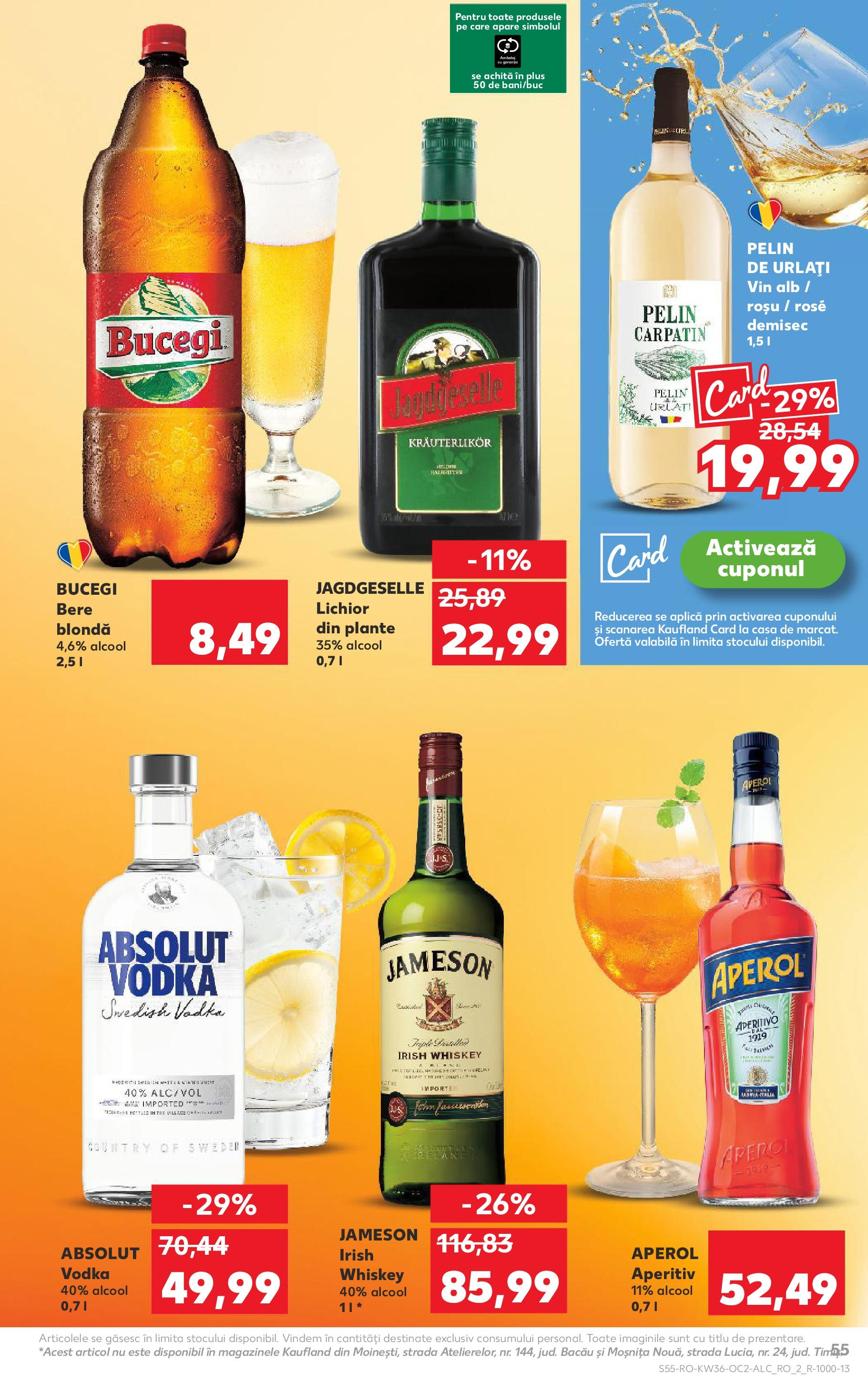 Catalog Kaufland 3 - 8 Septembrie 2025 | Pagina 55 | Produse: Lichior, Bere, Vodka, Aperol