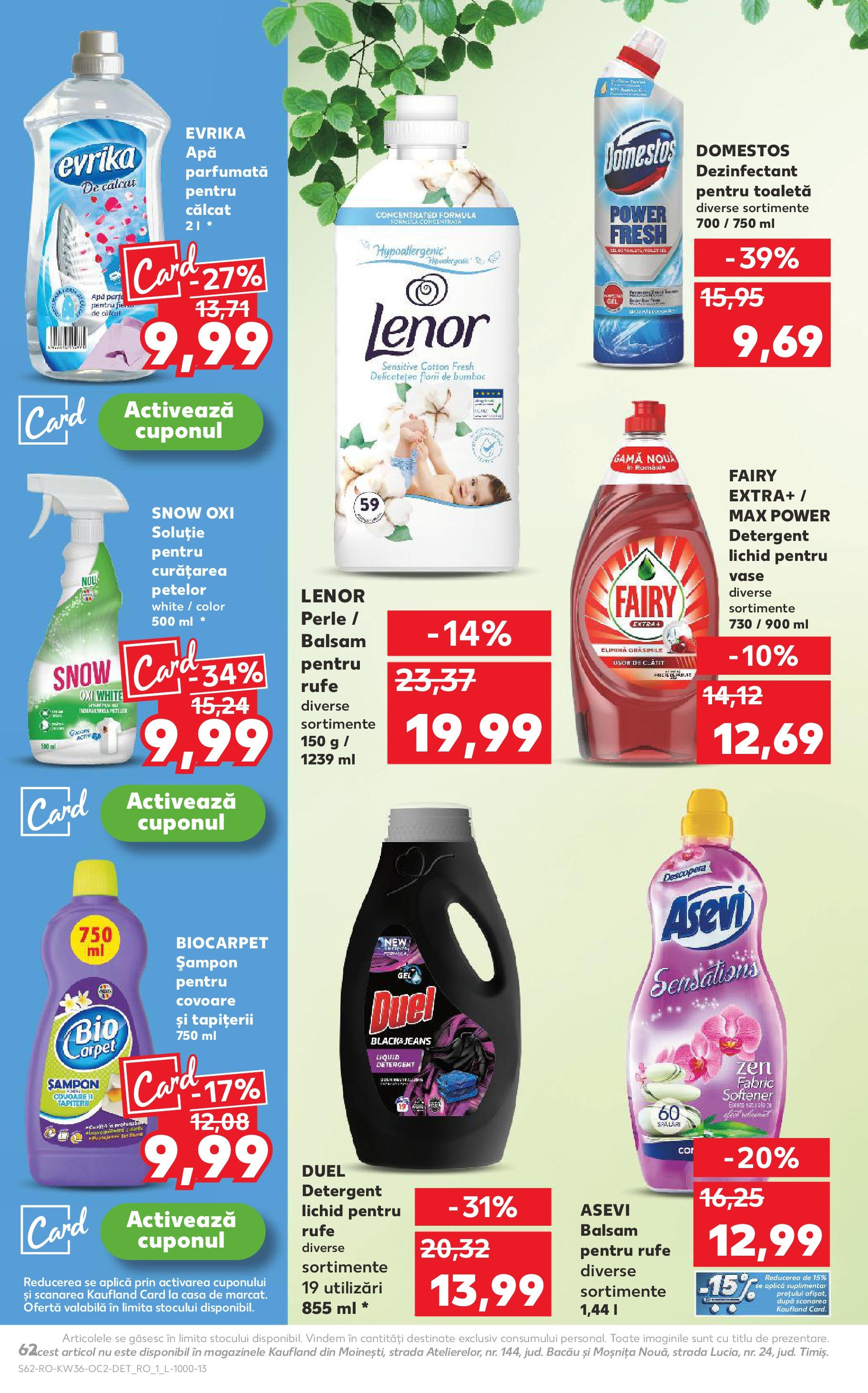 Catalog Kaufland 3 - 8 Septembrie 2025 | Pagina 62 | Produse: Toaletă, Balsam, Yorgan, Detergent