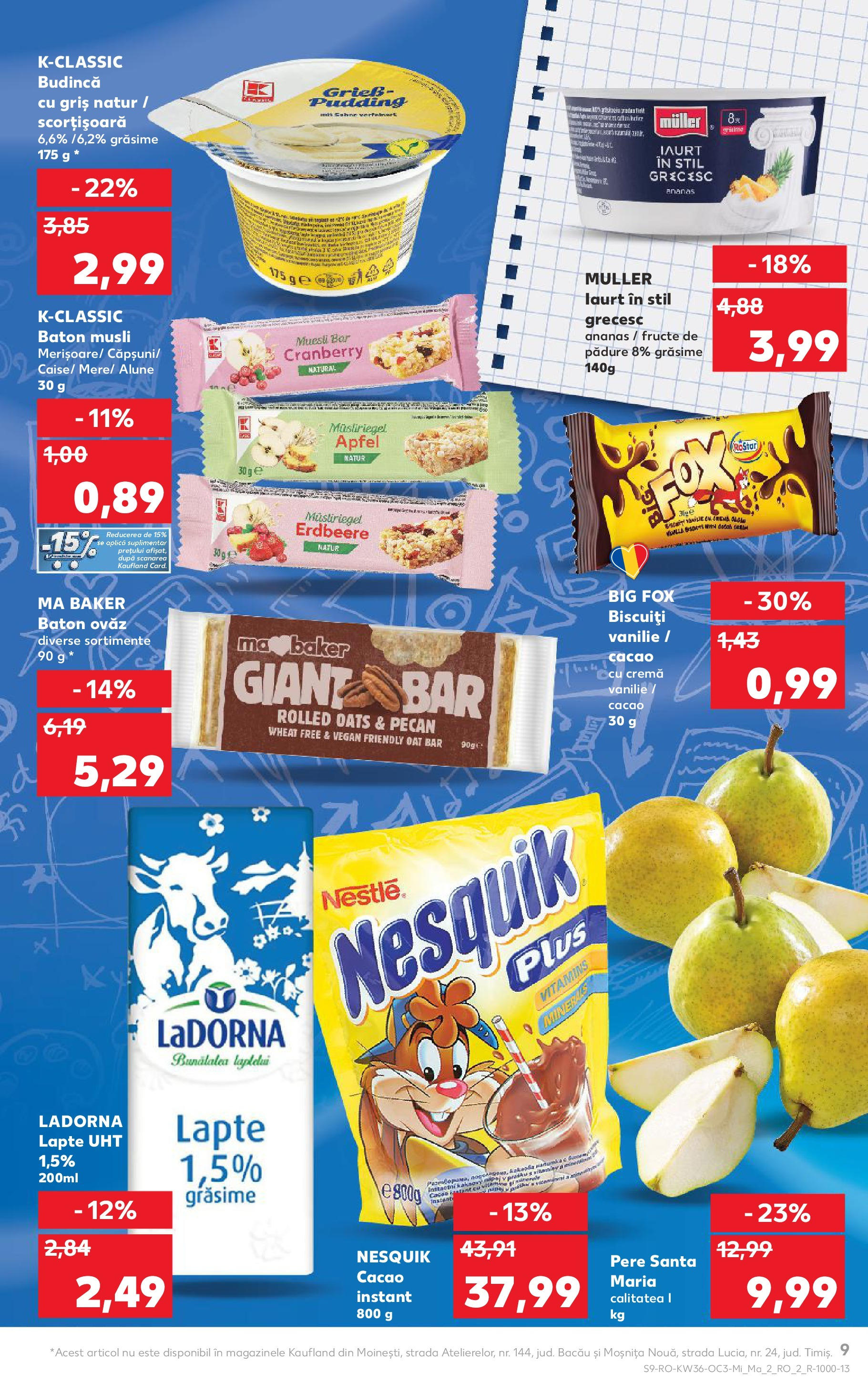 Catalog Kaufland 3 - 8 Septembrie 2025 | Pagina 9 | Produse: Alune, Lapte, Cremă, Cacao
