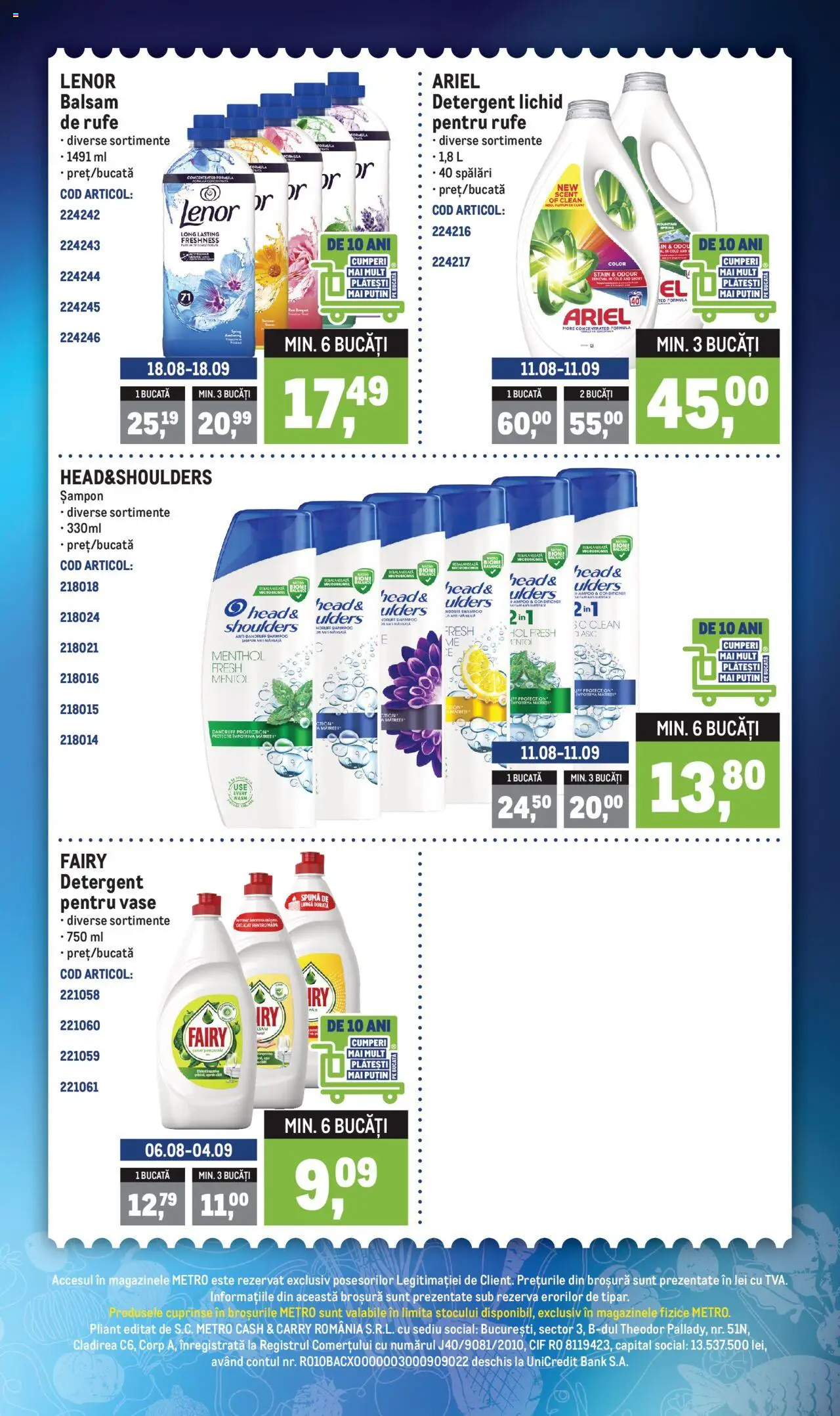 Catalog METRO 1 - 6 Septembrie 2025 | Pagina 3 | Produse: Pomelo, Șampon, Balsam, Detergent
