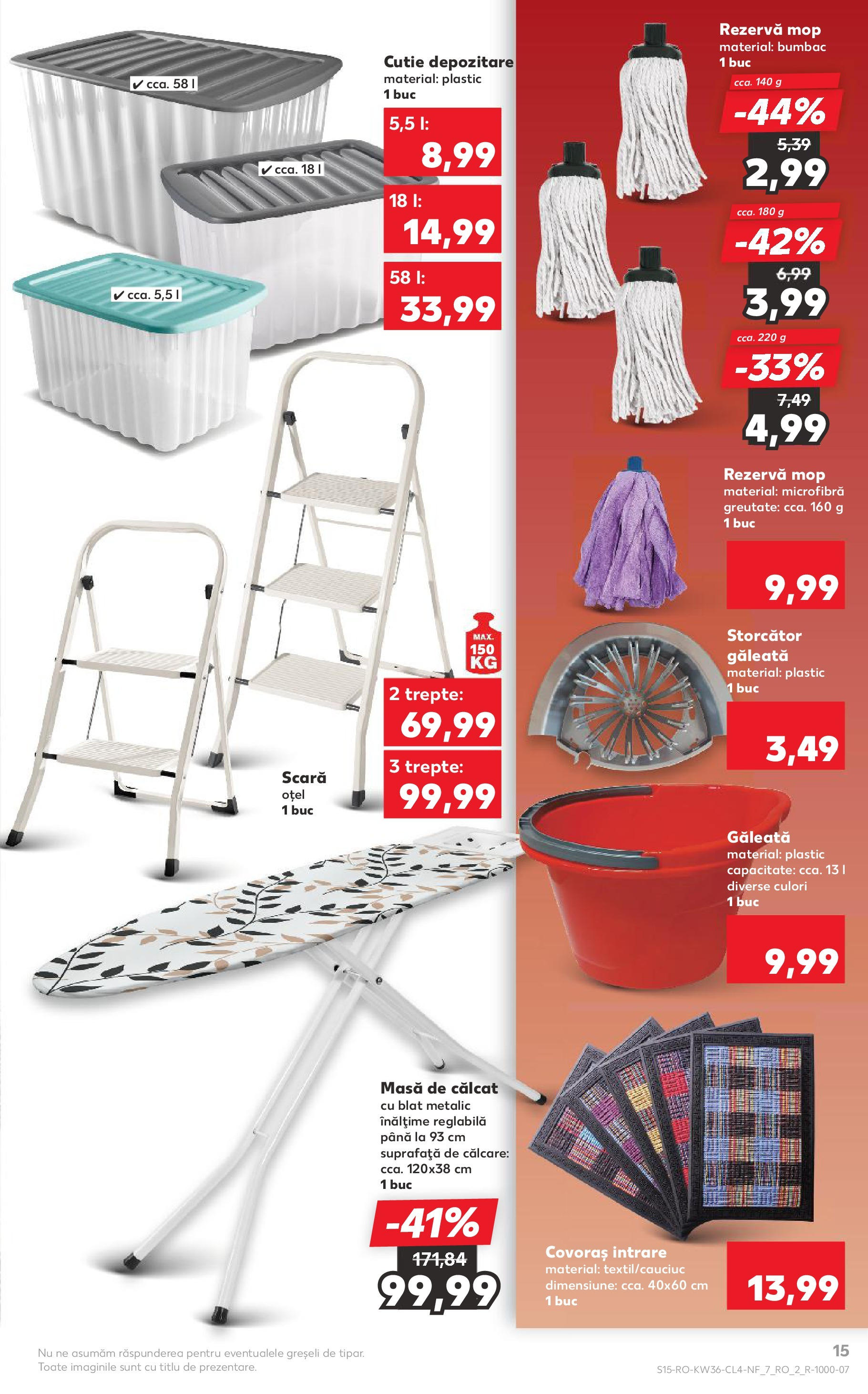 Catalog Kaufland 3 - 8 Septembrie 2025 | Pagina 15 | Produse: Mop, Masă, Masă de călcat, Bisiklet Aparatları