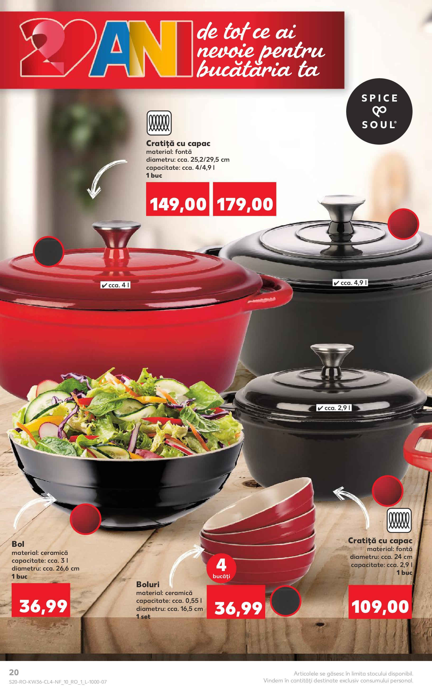 Catalog Kaufland 3 - 8 Septembrie 2025 | Pagina 20 | Produse: Cratiță, Bol