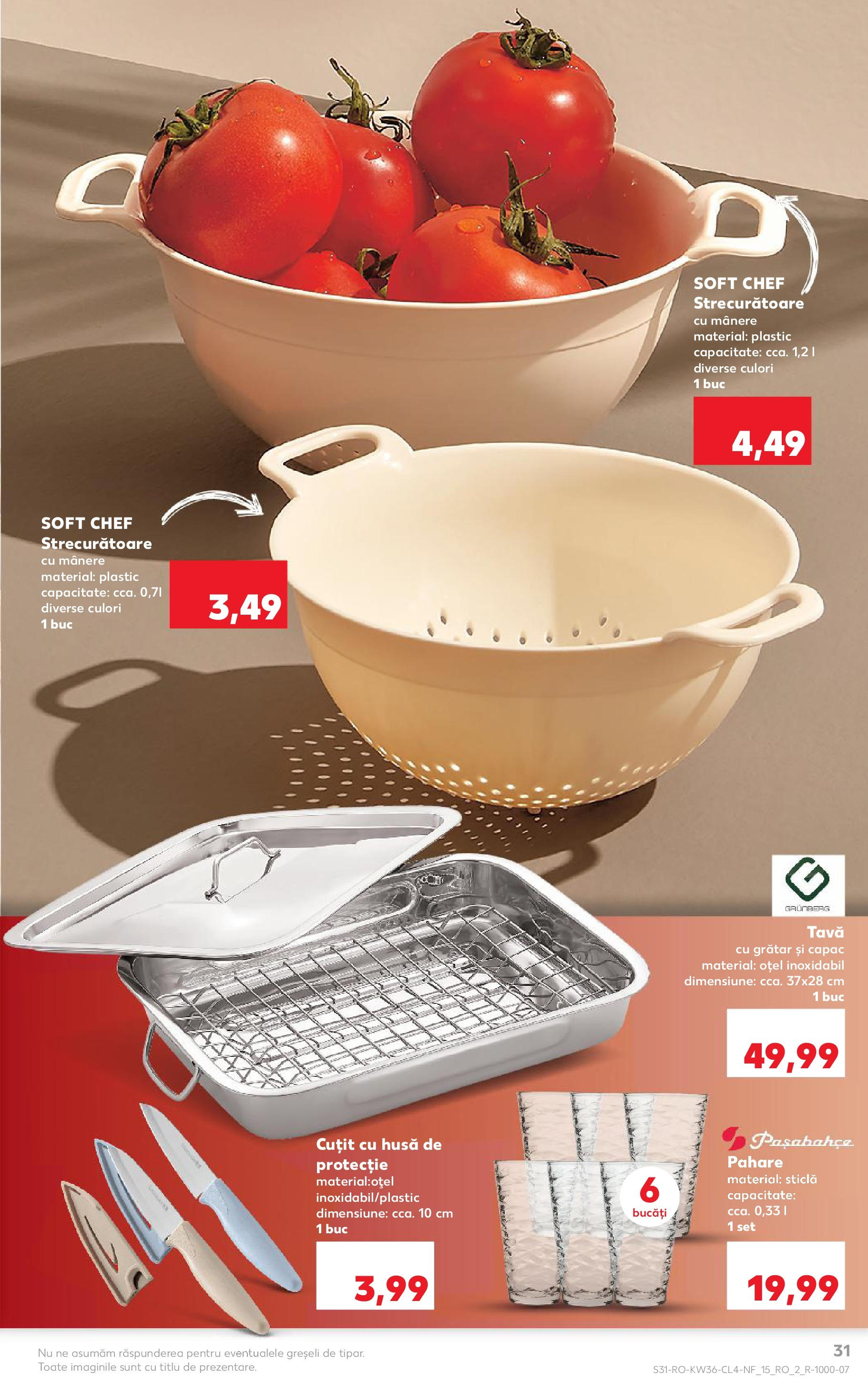 Catalog Kaufland 3 - 8 Septembrie 2025 | Pagina 31 | Produse: Pahare, Grătar, Cuțit