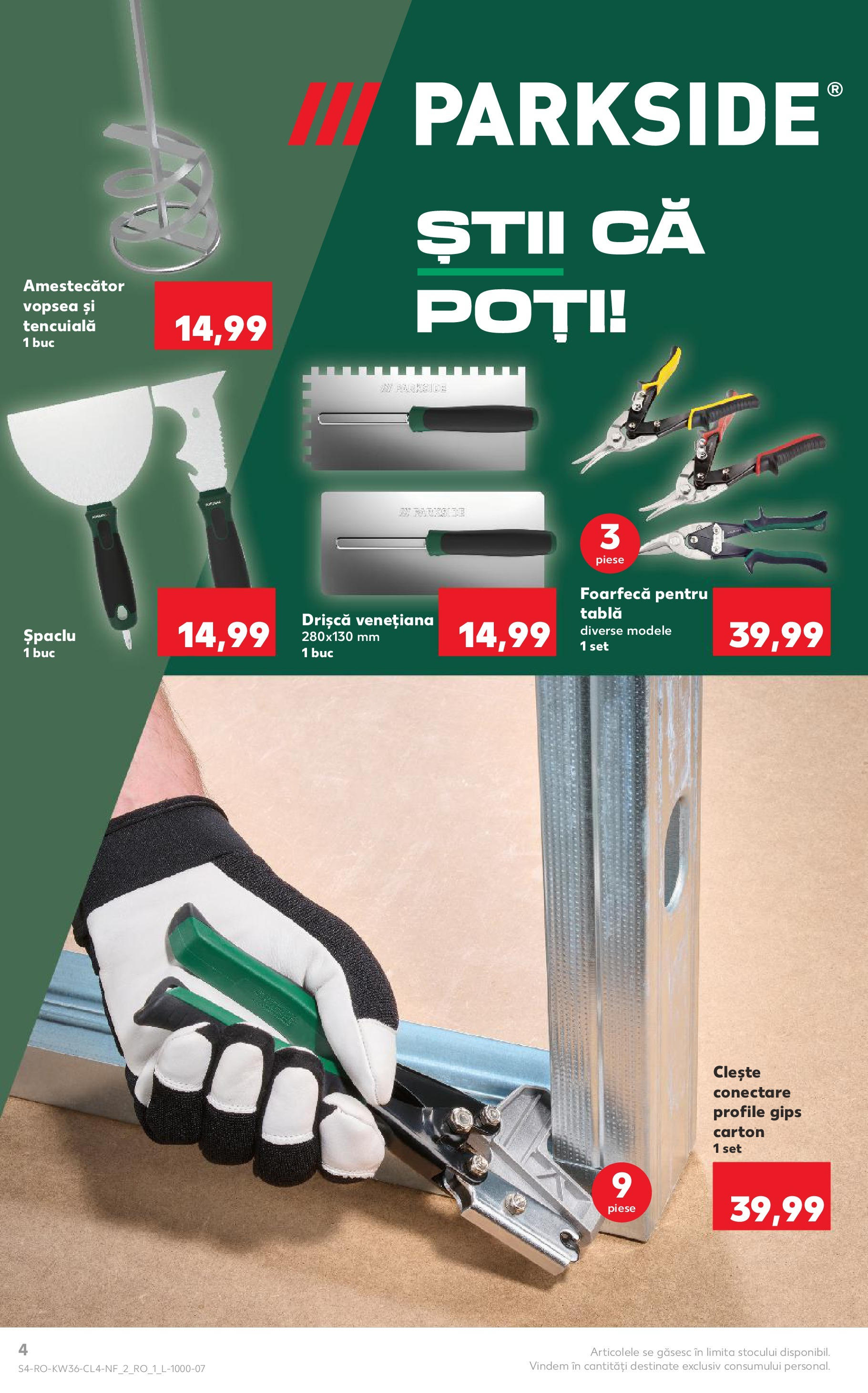 Catalog Kaufland 3 - 8 Septembrie 2025 | Pagina 4 | Produse: Clește, Vopsea, Tablă