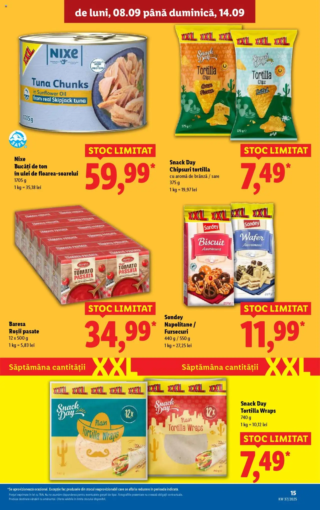 Catalog LIDL 8 - 13 Septembrie 2025 | Pagina 15 | Produse: Napolitane, Ulei, Roșii, Chipsuri