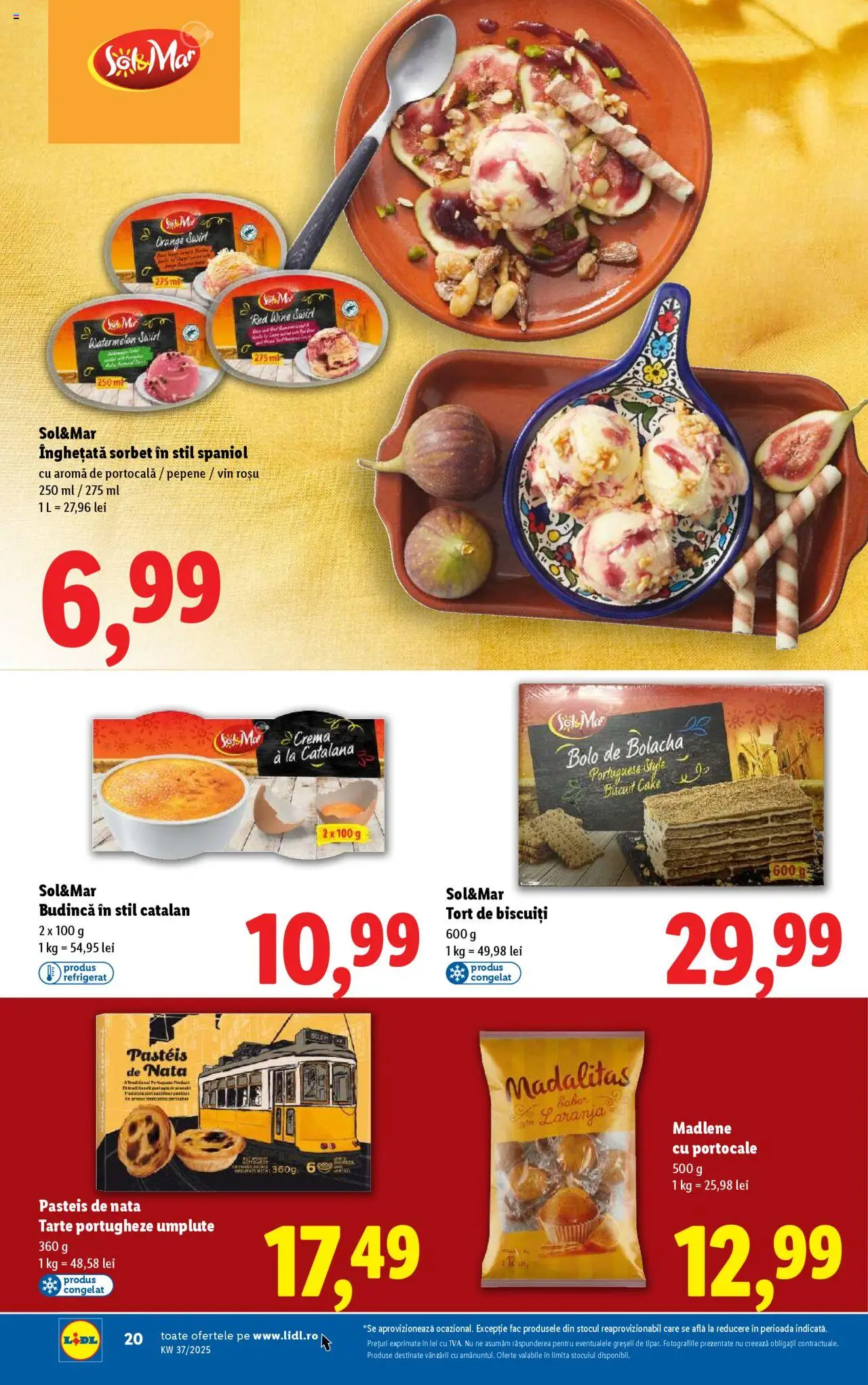 Catalog LIDL 8 - 13 Septembrie 2025 | Pagina 20 | Produse: Cremă, Portocale, Biscuiți, Înghețată