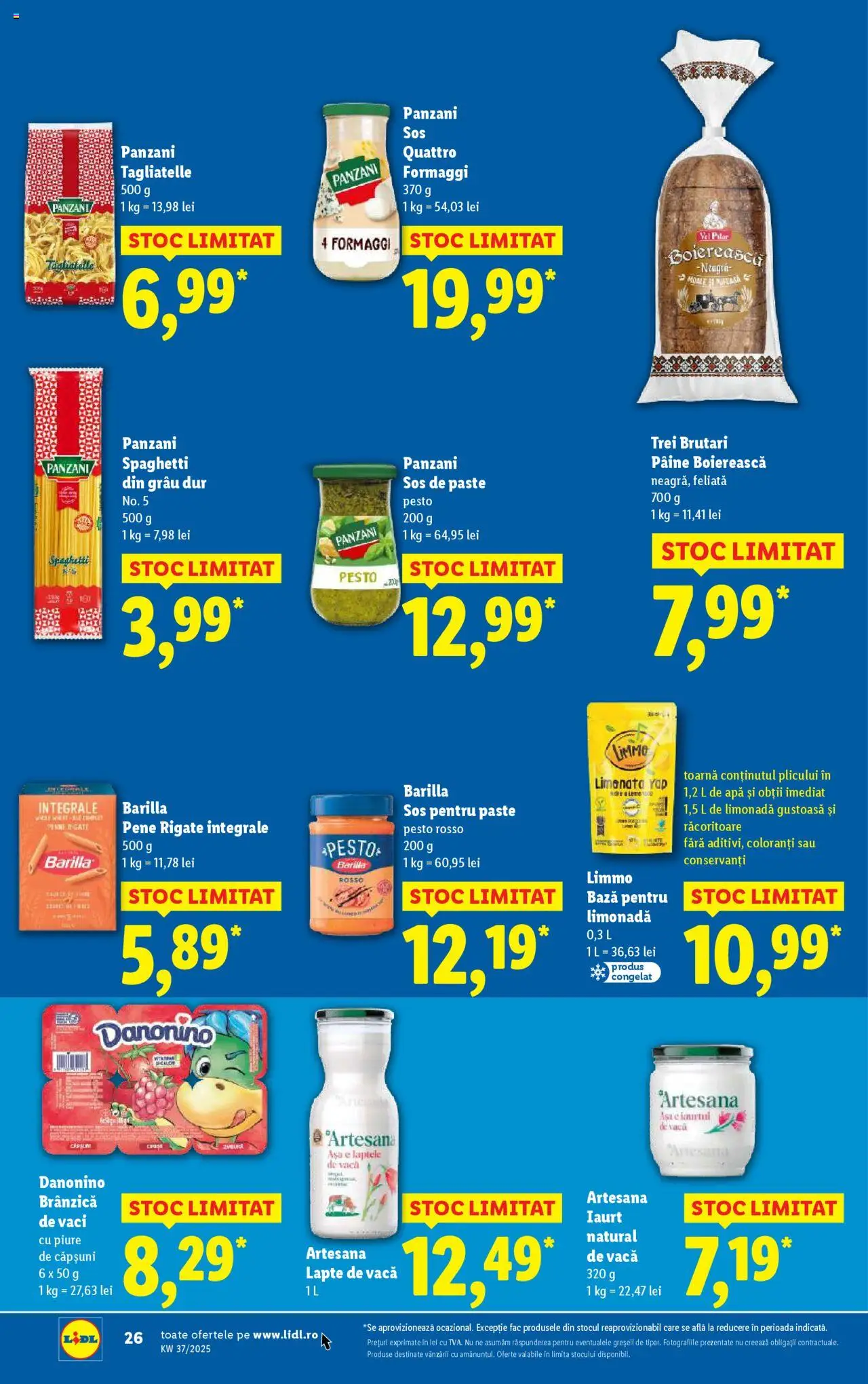 Catalog LIDL 8 - 13 Septembrie 2025 | Pagina 26 | Produse: Pâine, Paste, Apă, Sos