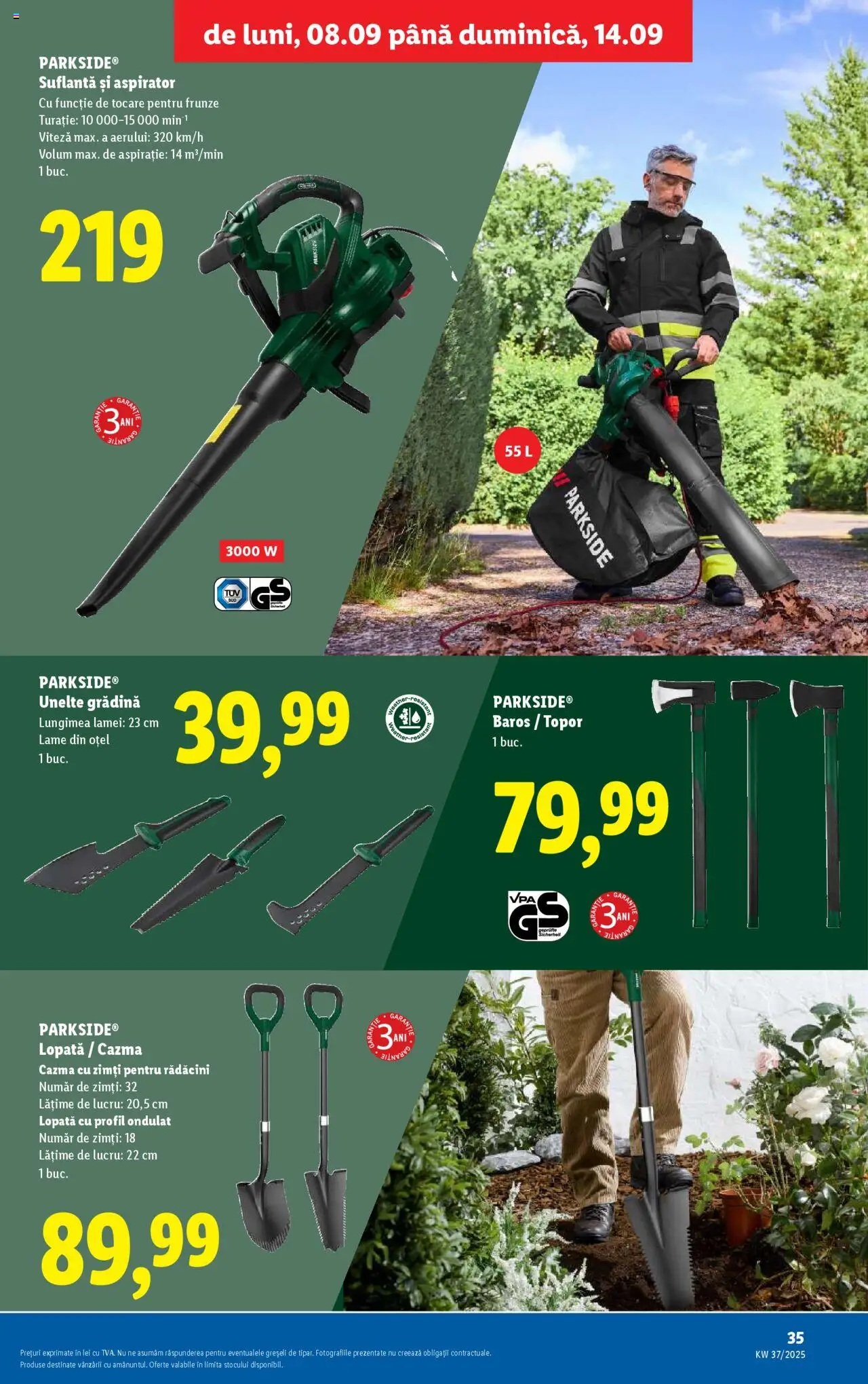 Catalog LIDL 8 - 13 Septembrie 2025 | Pagina 35 | Produse: Suflantă, Aspirator
