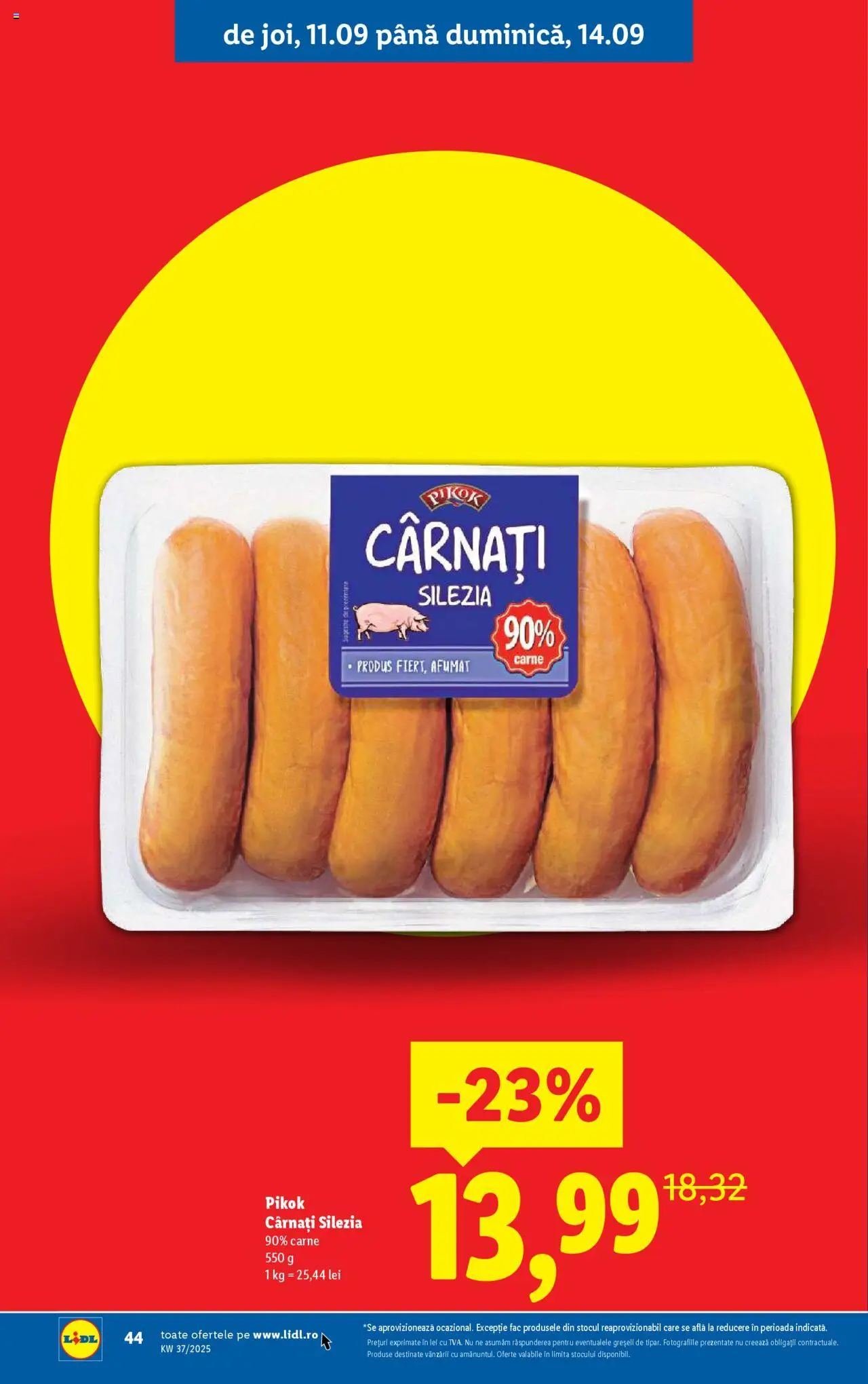 Catalog LIDL 8 - 13 Septembrie 2025 | Pagina 44 | Produse: Cârnați
