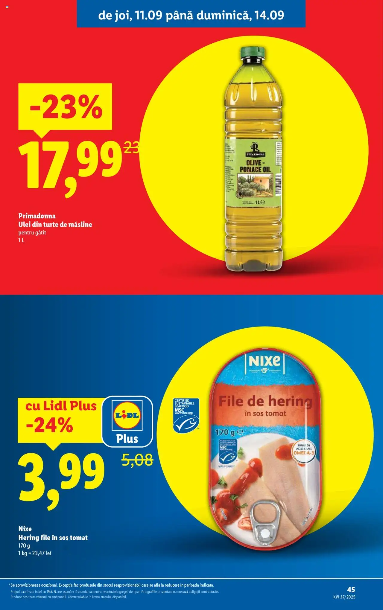 Catalog LIDL 8 - 13 Septembrie 2025 | Pagina 45 | Produse: Măsline, Ulei, Sos