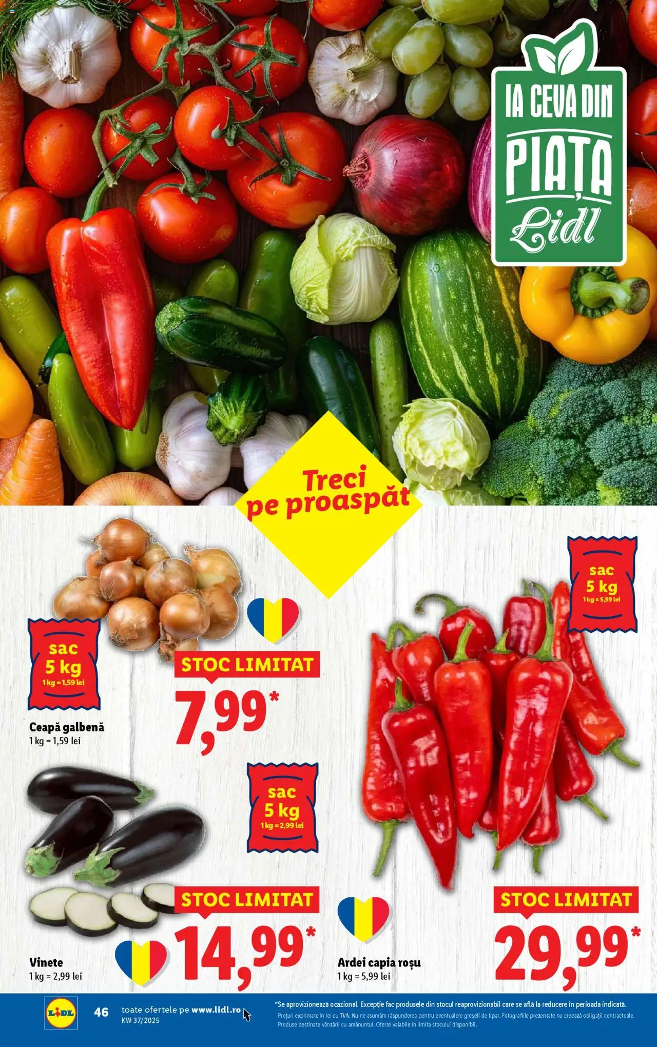 Catalog LIDL 8 - 13 Septembrie 2025 | Pagina 46 | Produse: Ceapă galbenă, Ardei, Konuşturucu Kuş Yemleri, Ceapă