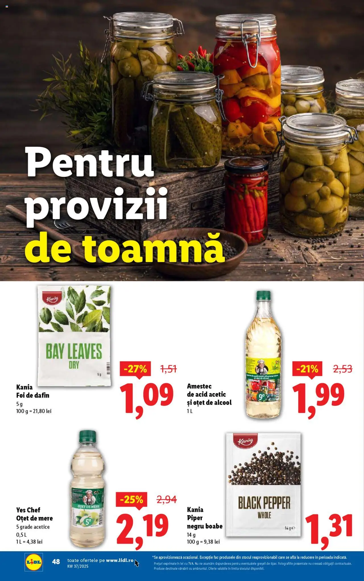 Catalog LIDL 8 - 13 Septembrie 2025 | Pagina 48 | Produse: Oțet, Mere, Piper
