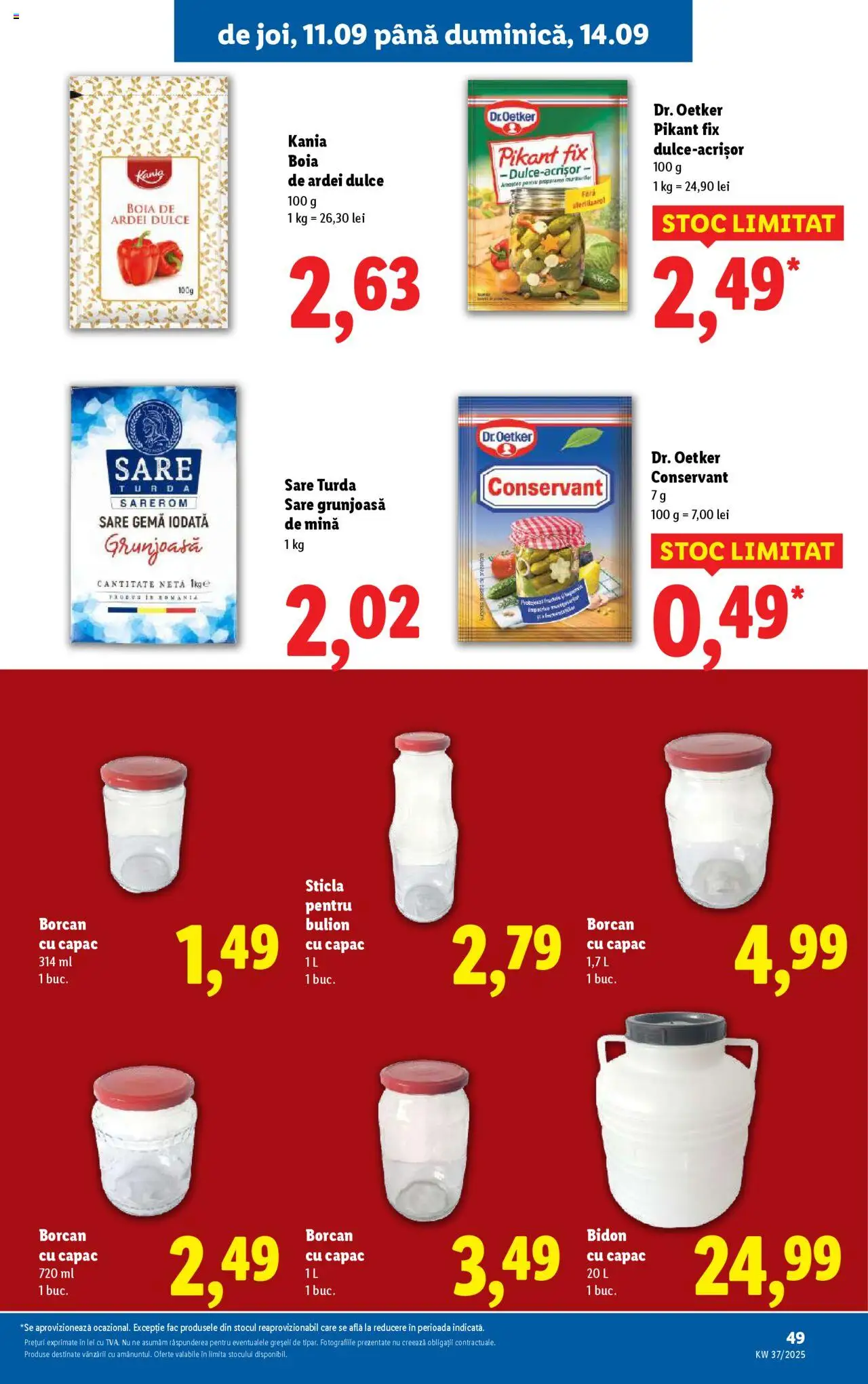 Catalog LIDL 8 - 13 Septembrie 2025 | Pagina 49 | Produse: Ardei, Borcan, Sare