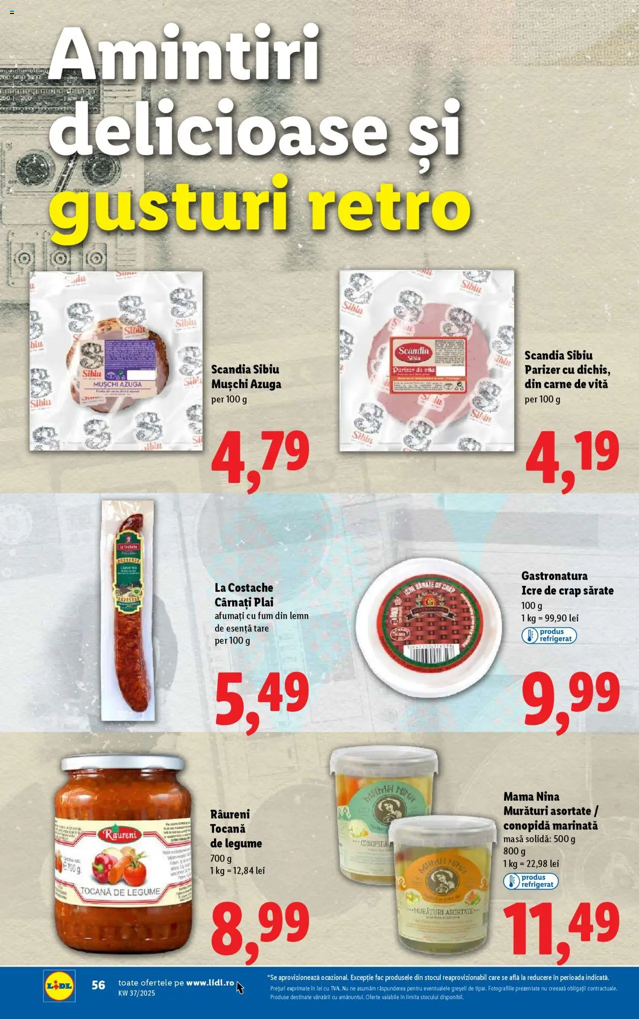 Catalog LIDL 8 - 13 Septembrie 2025 | Pagina 56 | Produse: Conopidă, Masă, Carne De Vită, Cârnați