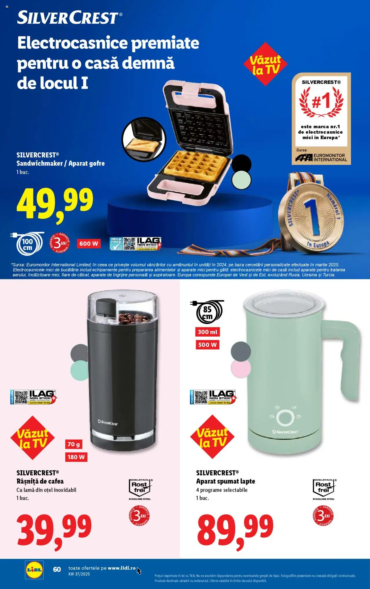 Catalog LIDL 8 - 13 Septembrie 2025 | Pagina 60 | Produse: Bucătărie, Lapte, Cafea, Gofre