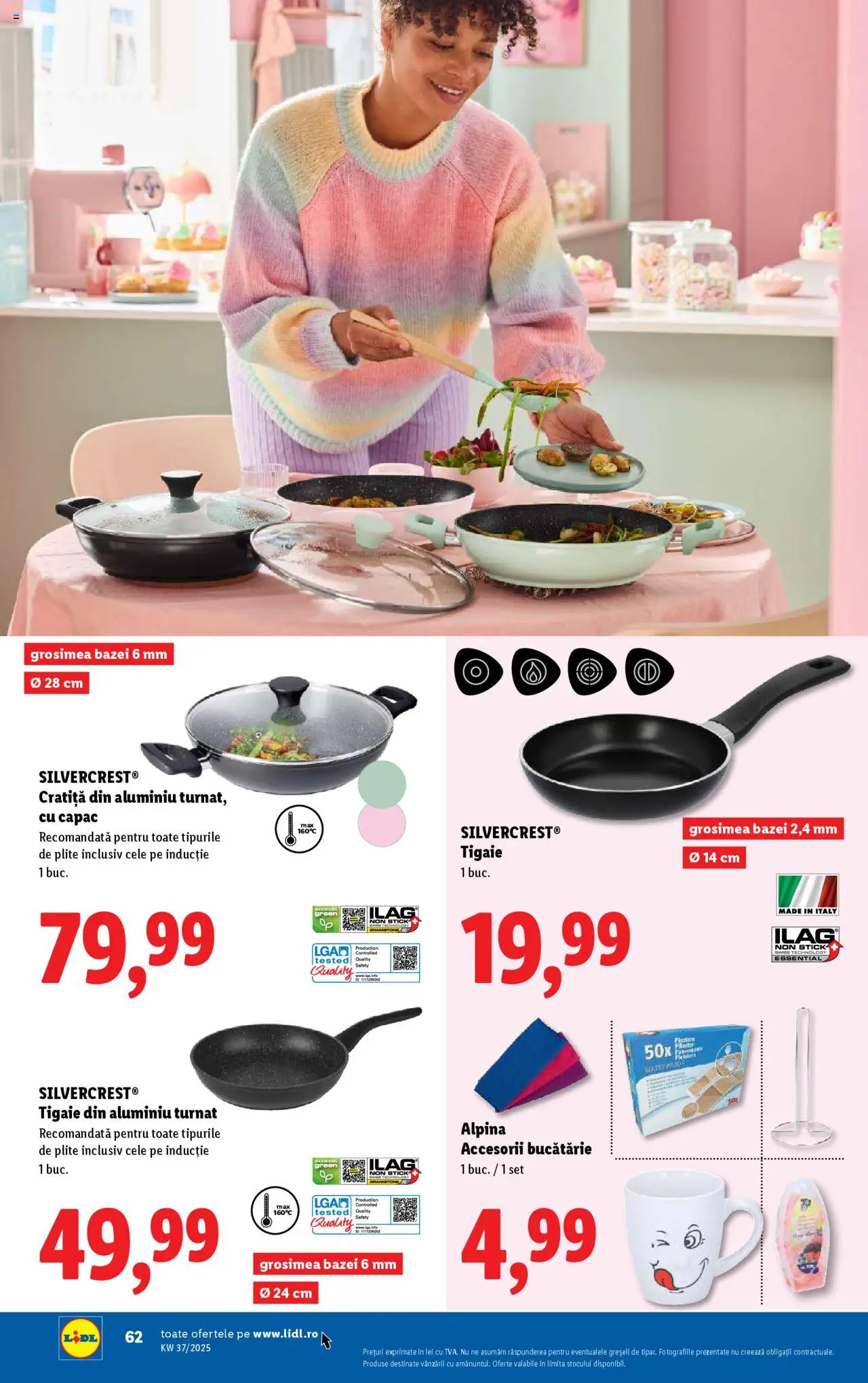 Catalog LIDL 8 - 13 Septembrie 2025 | Pagina 62 | Produse: Tigaie, Cratiță, Accesorii bucătărie, Bucătărie