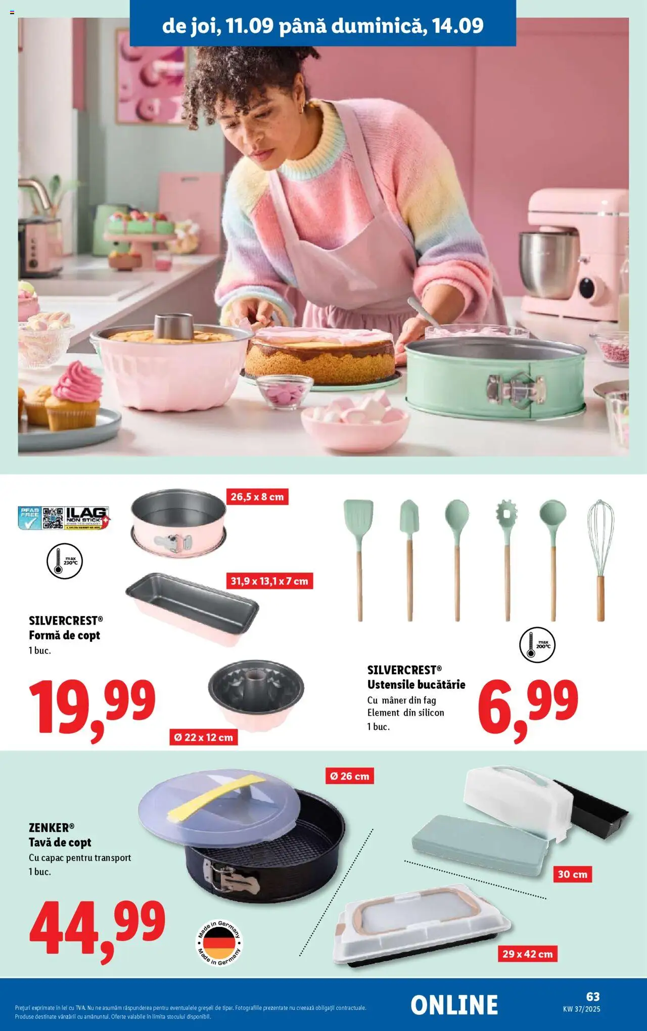Catalog LIDL 8 - 13 Septembrie 2025 | Pagina 63 | Produse: Tavă de copt, Mâner, Bucătărie