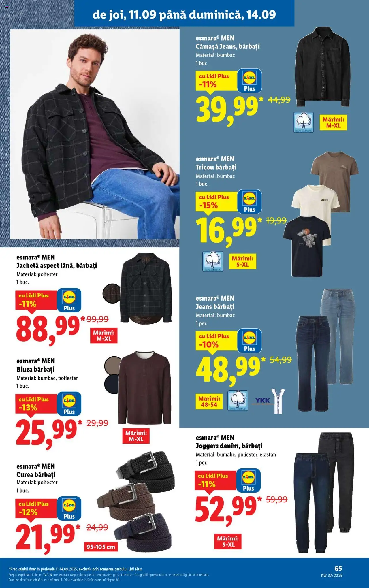 Catalog LIDL 8 - 13 Septembrie 2025 | Pagina 65 | Produse: Curea, Jachetă, Tricou, Bluză