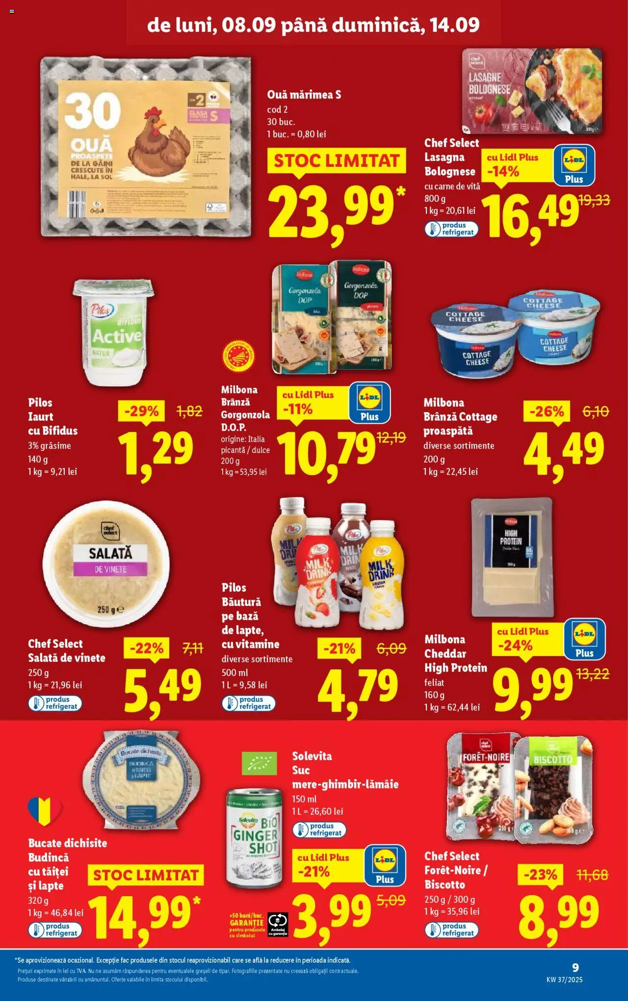Catalog LIDL 8 - 13 Septembrie 2025 | Pagina 9 | Produse: Toplar, Lapte, Brânză, Salată