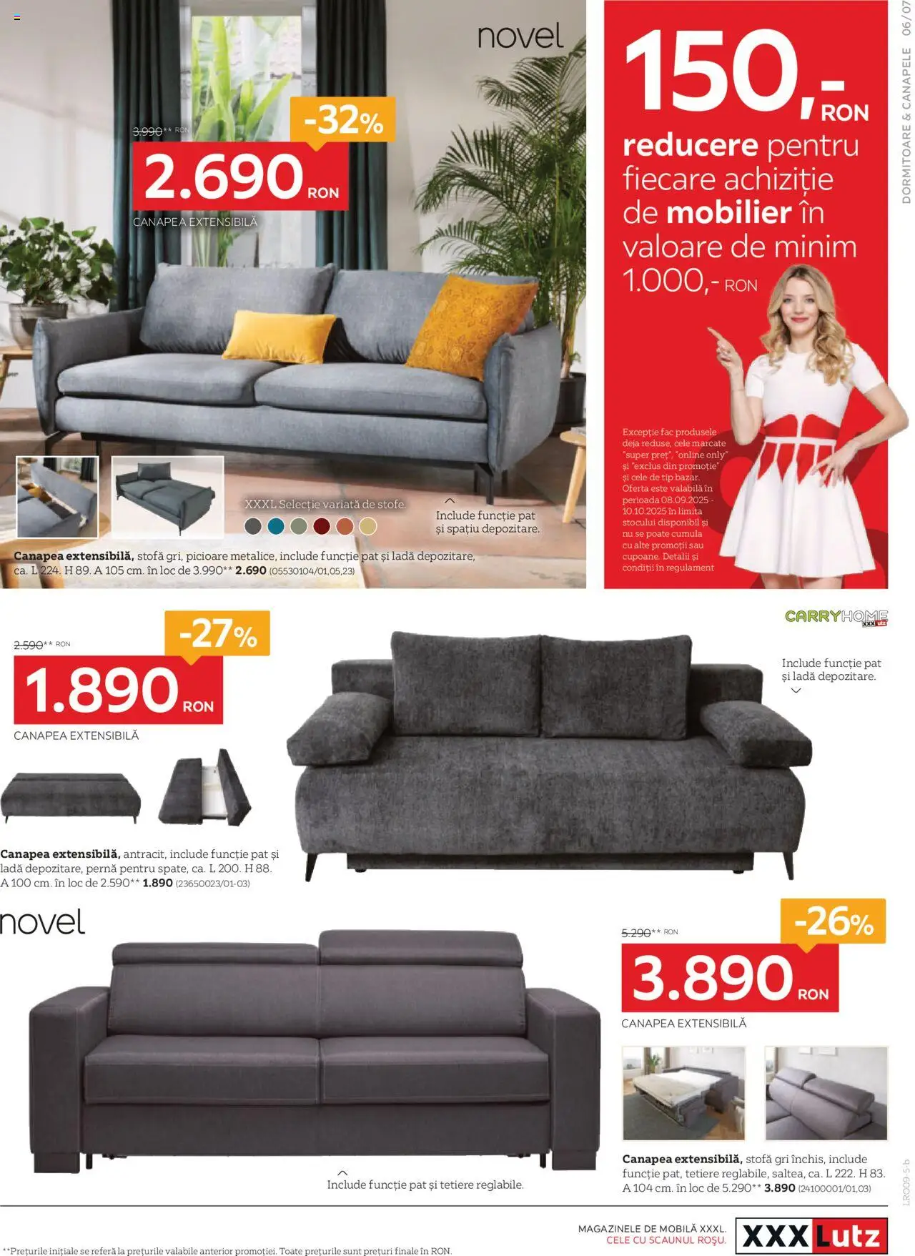 Catalog XXXLutz 1 - 29 Septembrie 2025 | Pagina 7 | Produse: Pat, Pernă, Canapea