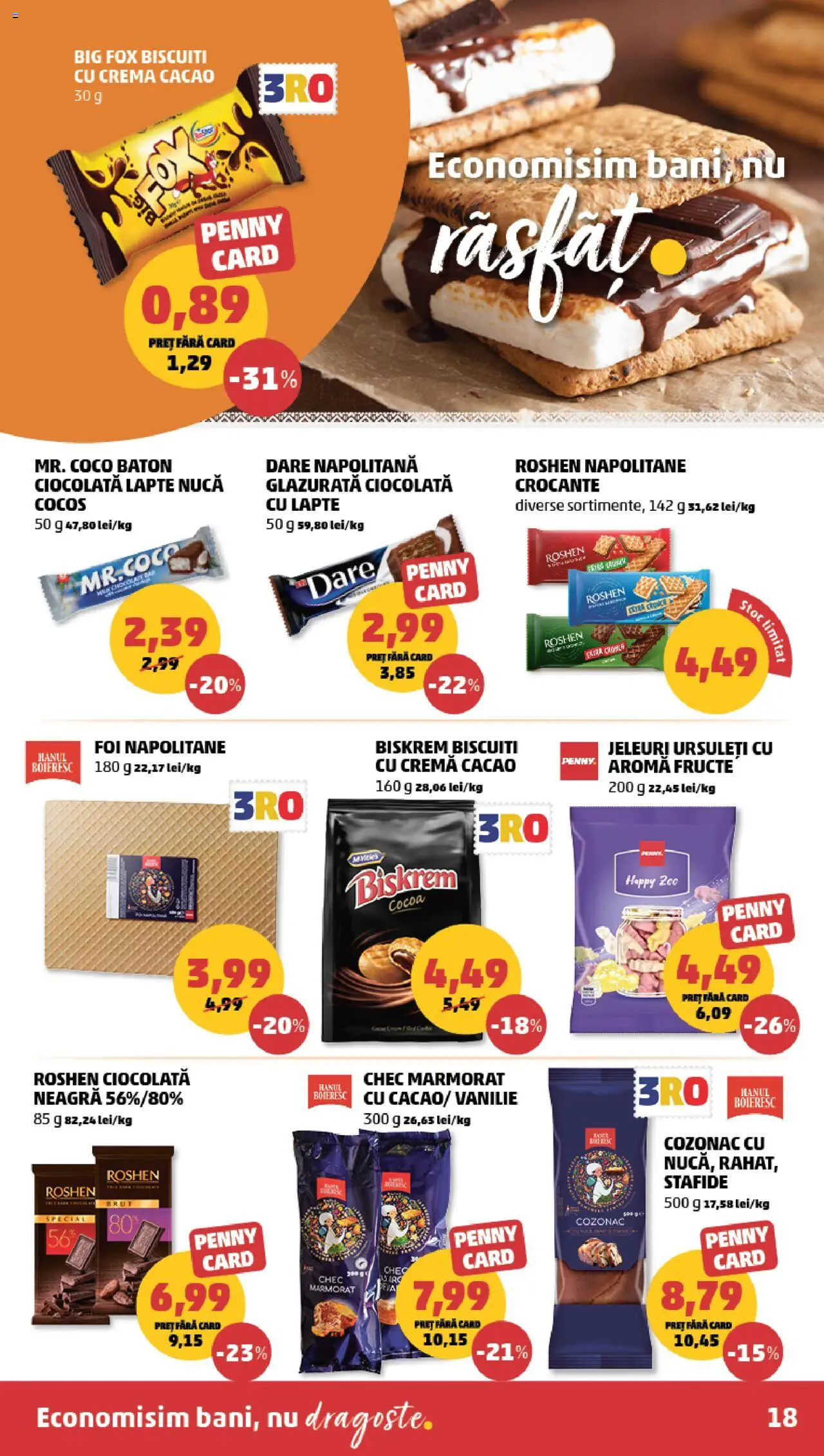 Catalog PENNY Market 3 - 8 Septembrie 2025 | Pagina 18 | Produse: Ciocolată, Biscuiți, Stafide, Jeleuri