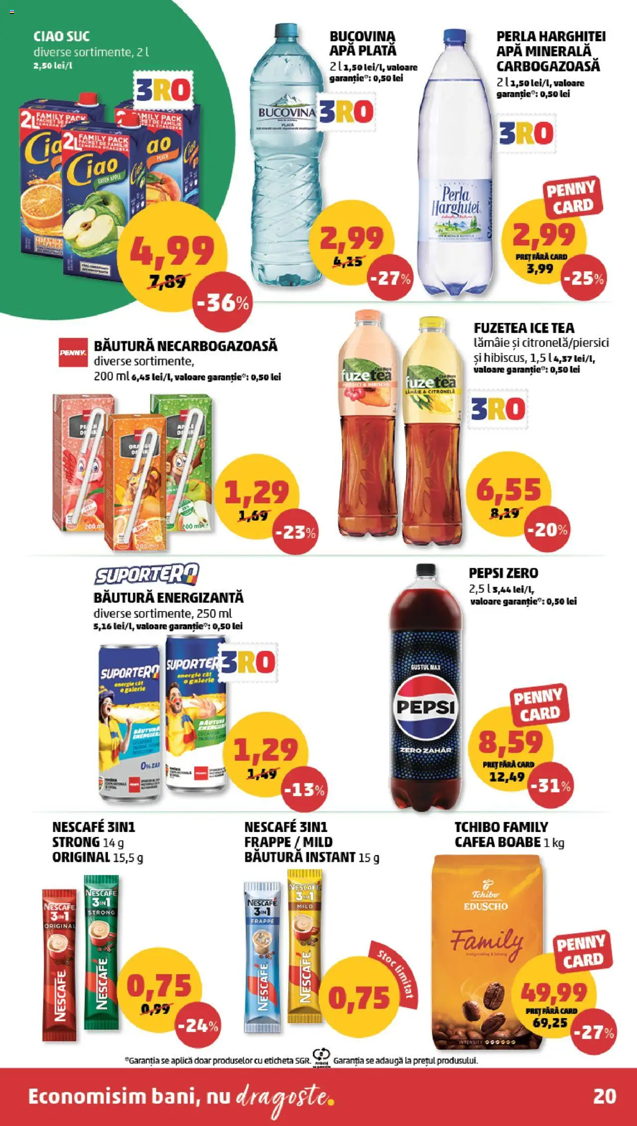Catalog PENNY Market 3 - 8 Septembrie 2025 | Pagina 20 | Produse: Amerikan servis, Cafea, Apă, Lămâie