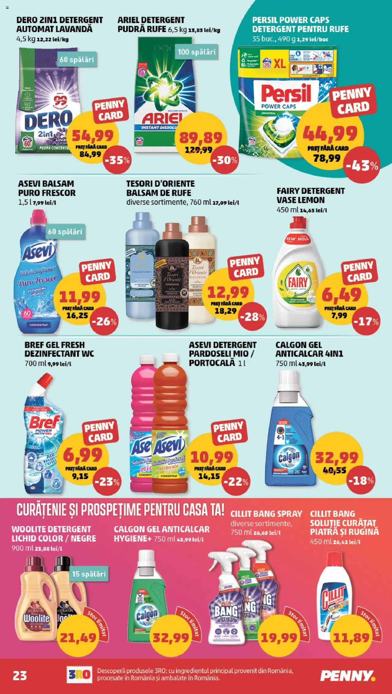 Catalog PENNY Market 3 - 8 Septembrie 2025 | Pagina 23 | Produse: Balsam, Detergent, Balsam de rufe, Gel dezinfectant