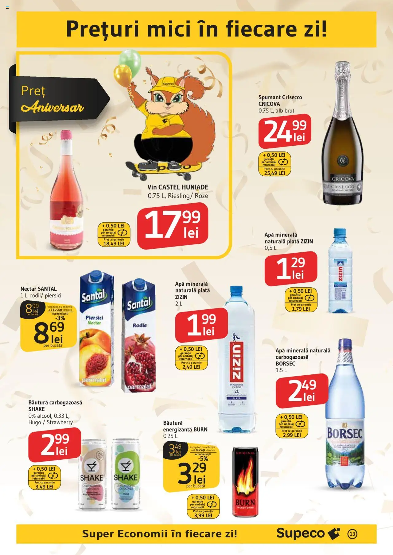 Catalog Supeco 4 - 16 Septembrie 2025 | Pagina 13 | Produse: Yazı tahtası kalemi, Vin, Apă, Shake
